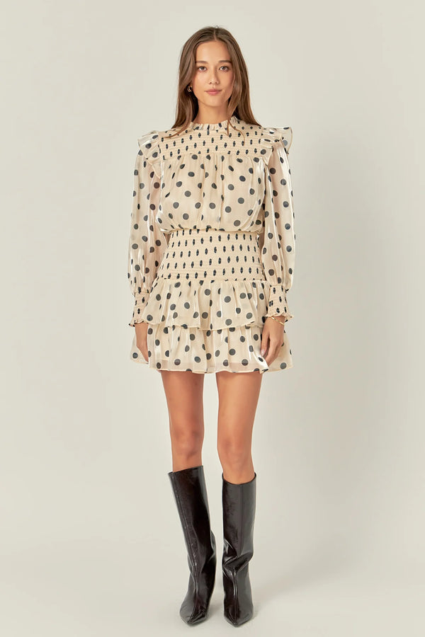 English Factory Polka Dot Mini Dress