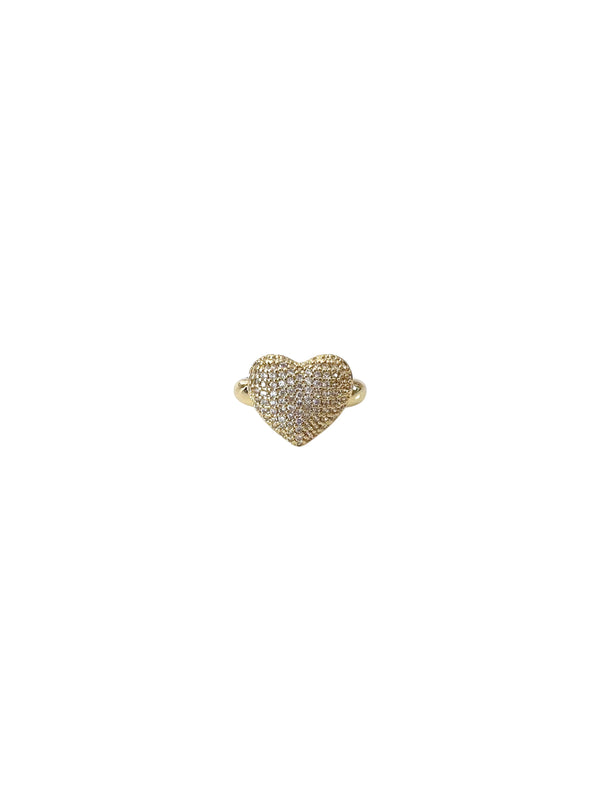 Gemelli Gold Puffy Heart Ring
