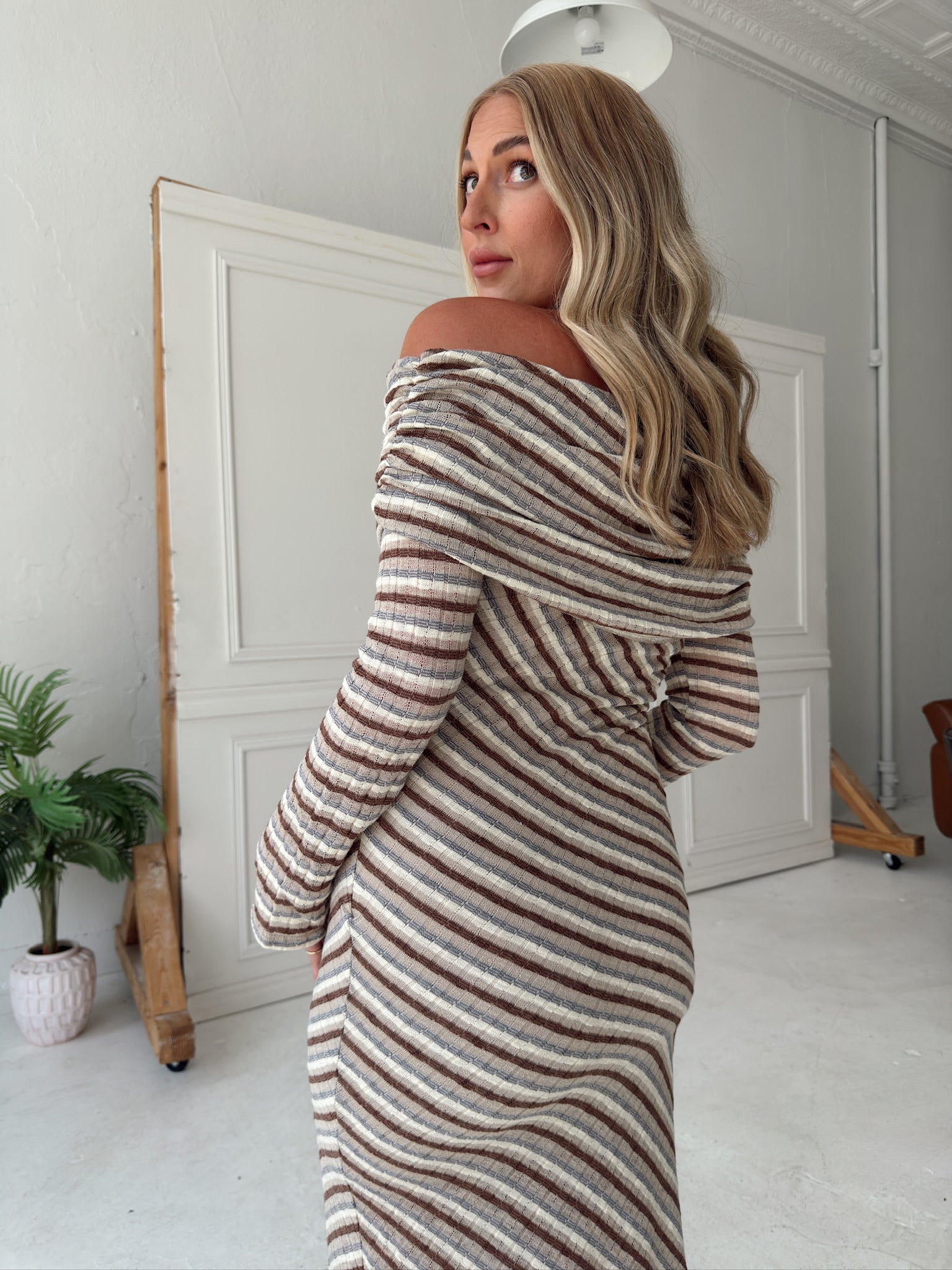 Brooklyn Foldover Knit Maxi Dress