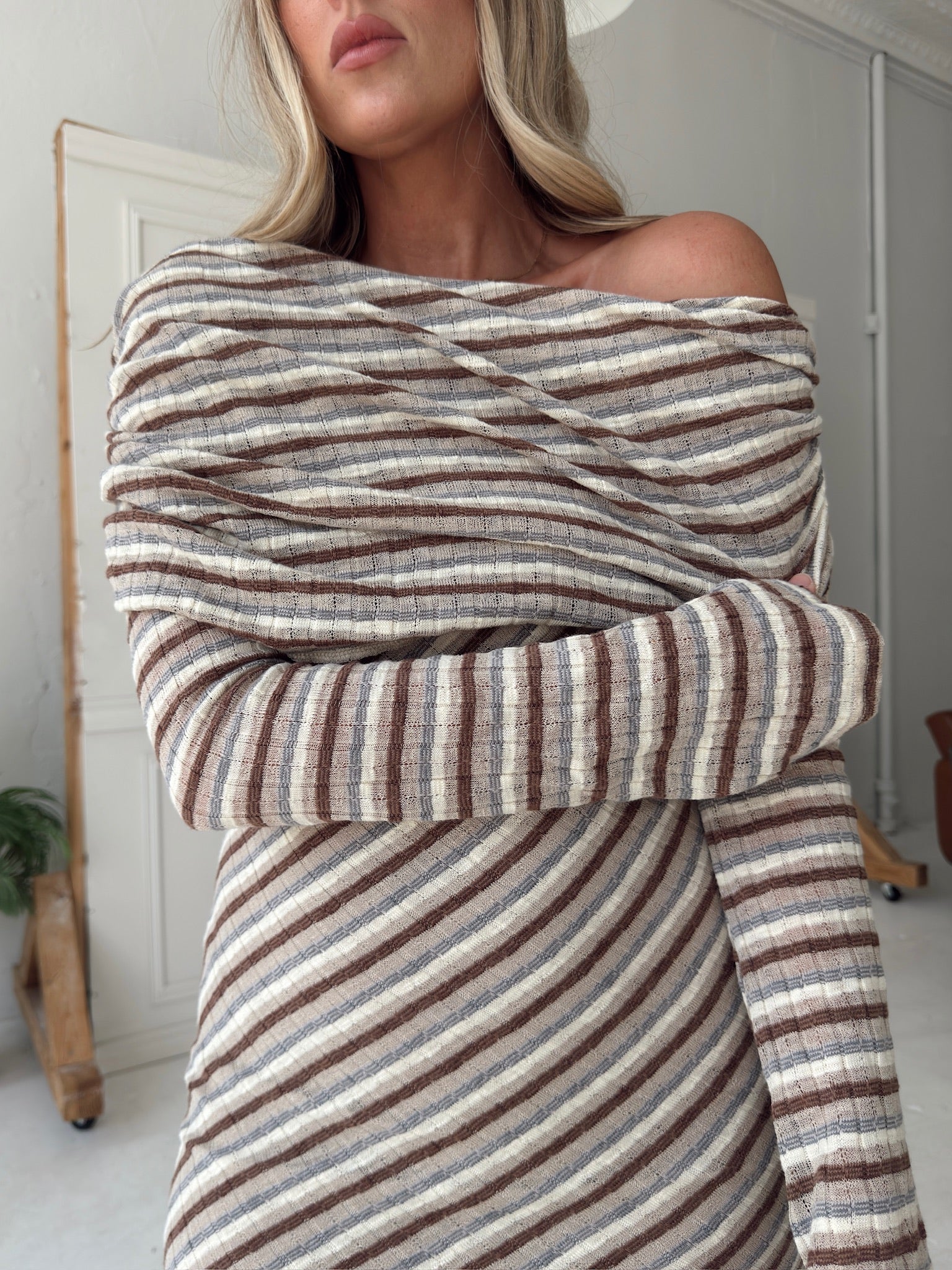 Brooklyn Foldover Knit Maxi Dress