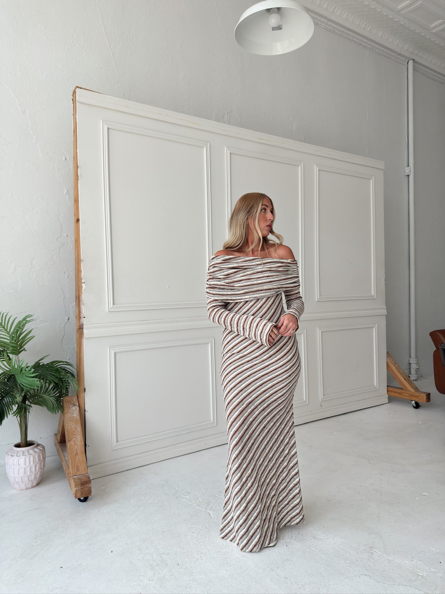 Brooklyn Foldover Knit Maxi Dress