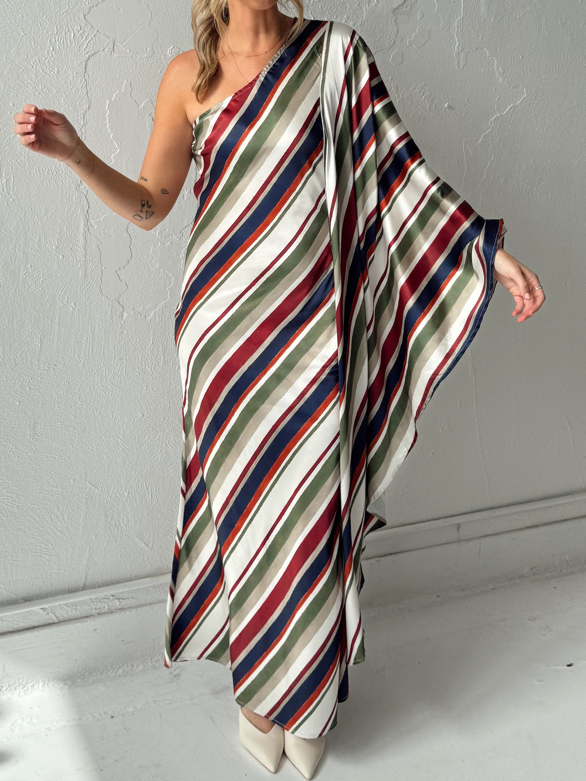 Dani Diagonal Caftan Maxi Dress