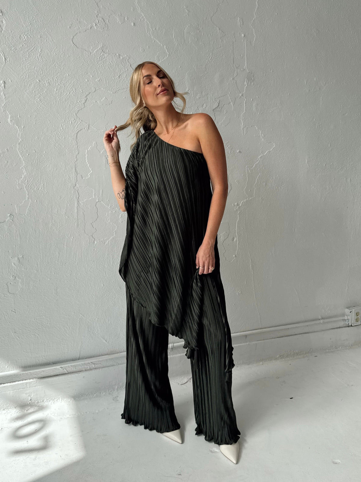 Iris Pleated Two Piece Set