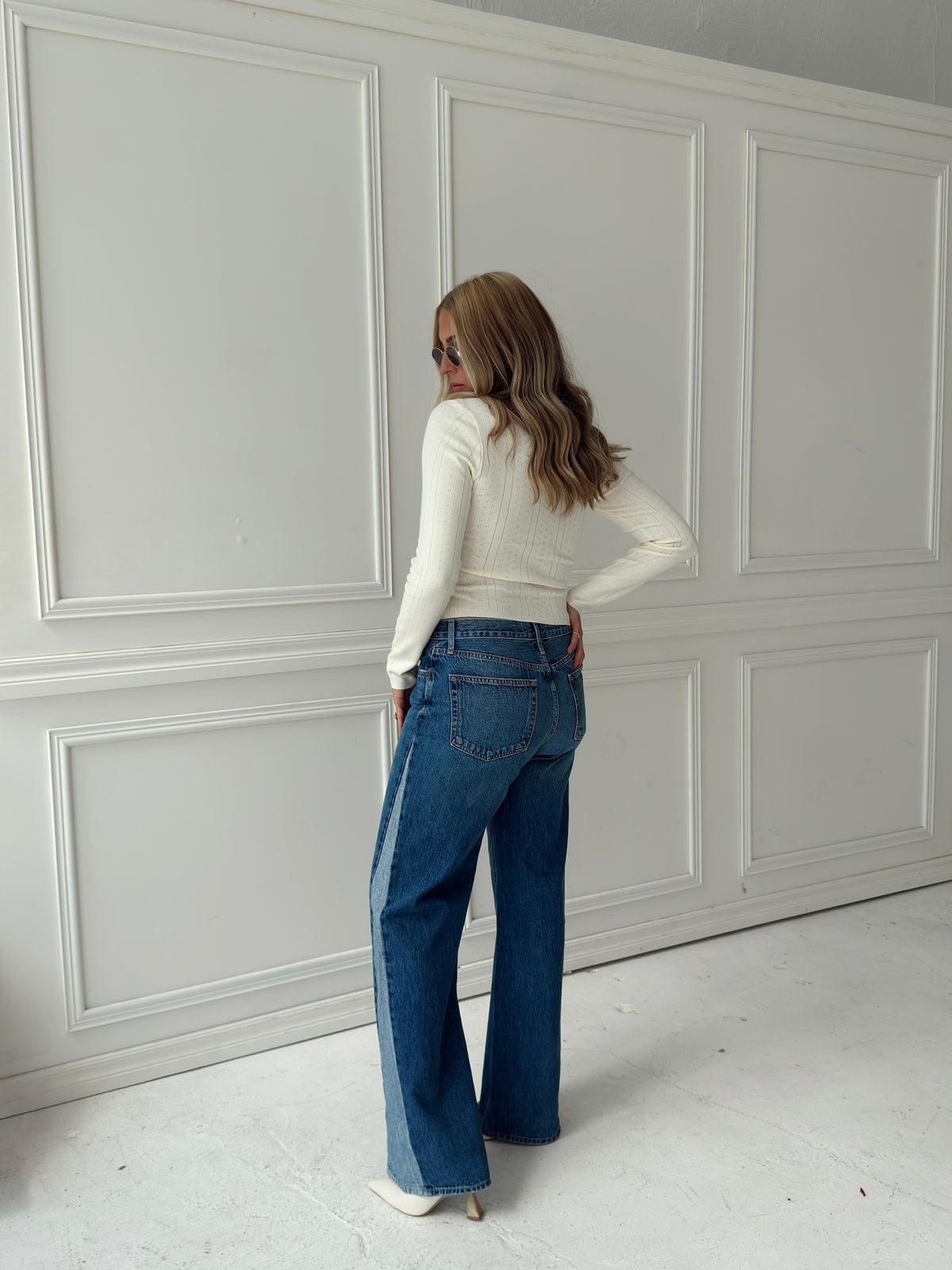 Madison Contrast Angle Seam Denim