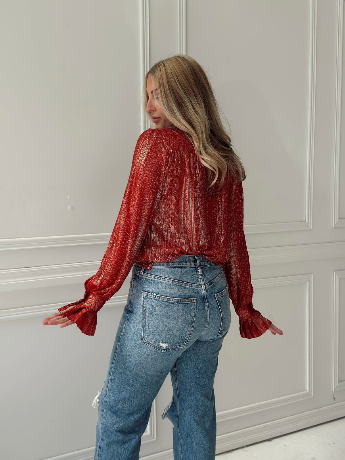 Lilly Red Tie Top