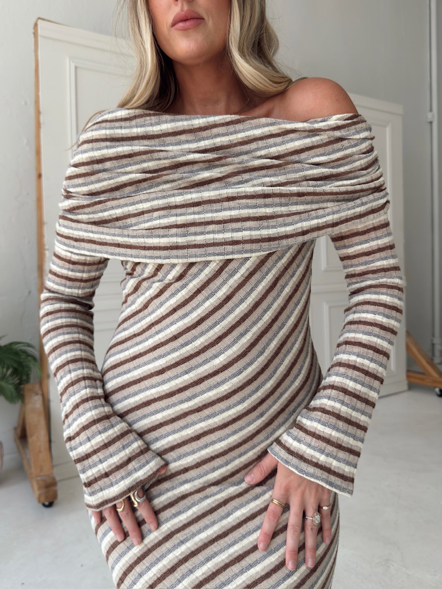 Brooklyn Foldover Knit Maxi Dress