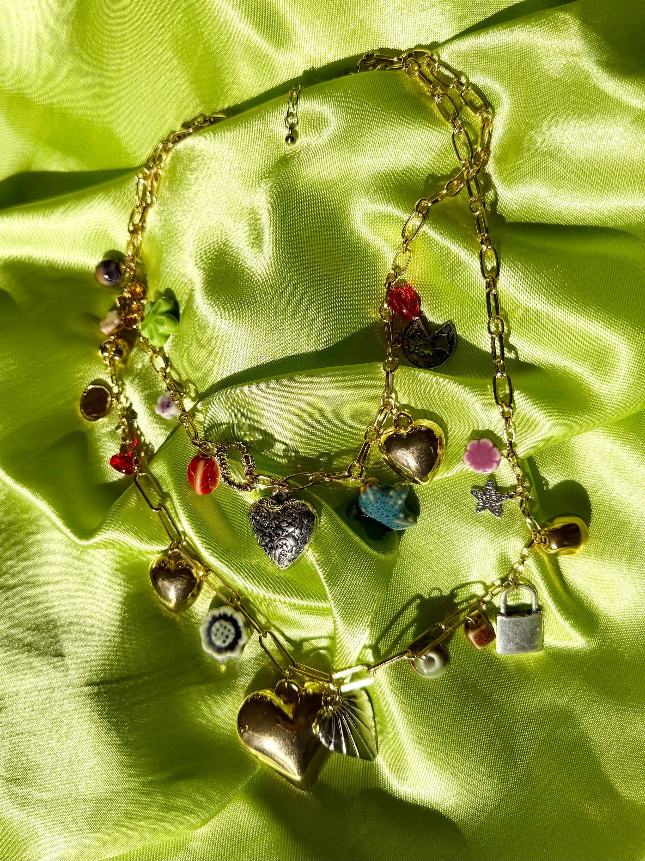 Heart Pendant Charm Necklace