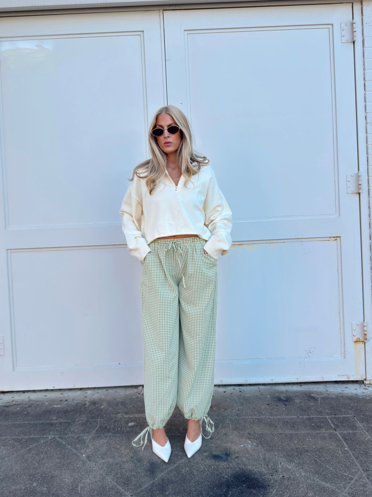 Gina Gingham Joggers