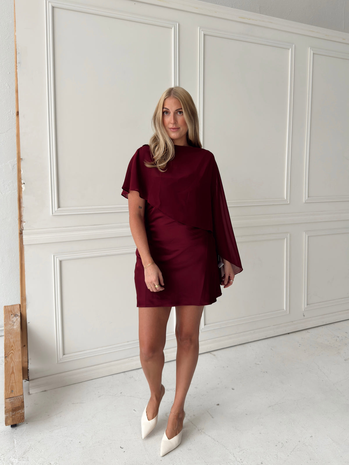 Caysie Sheer Cape Mini Dress