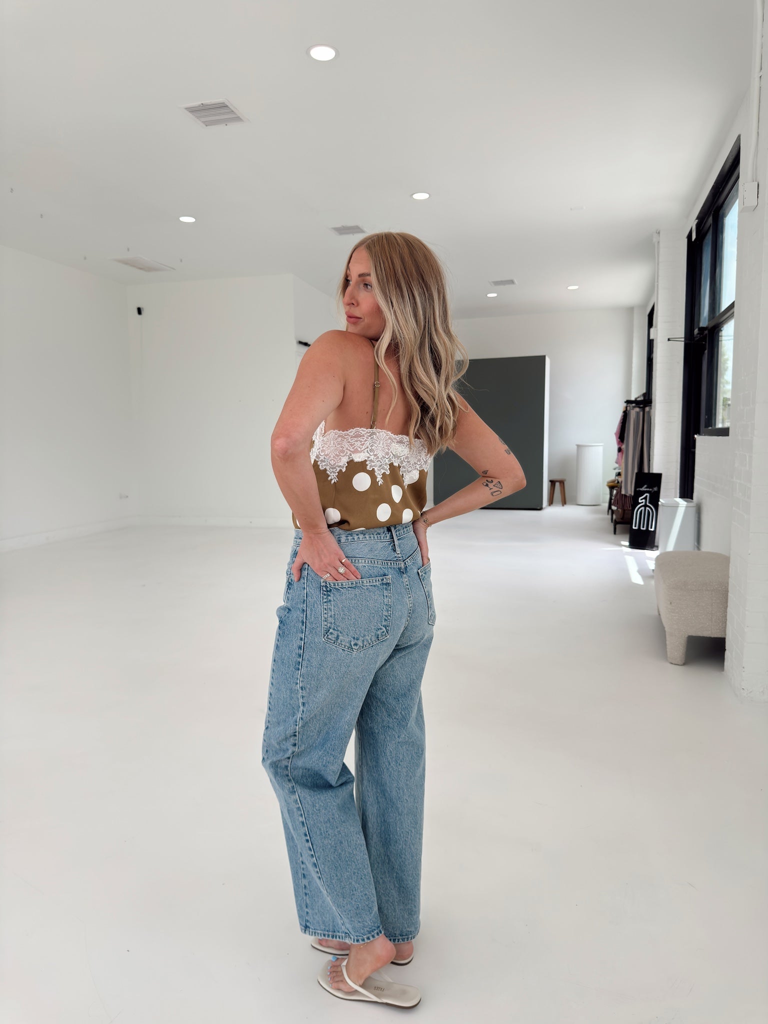 Kelsey Lace Polka Dot Tank
