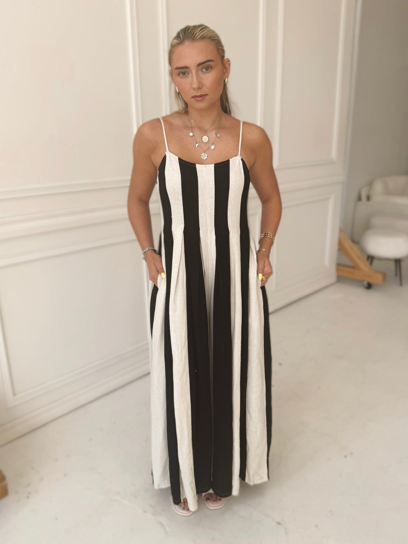 Striped Jumpsuit