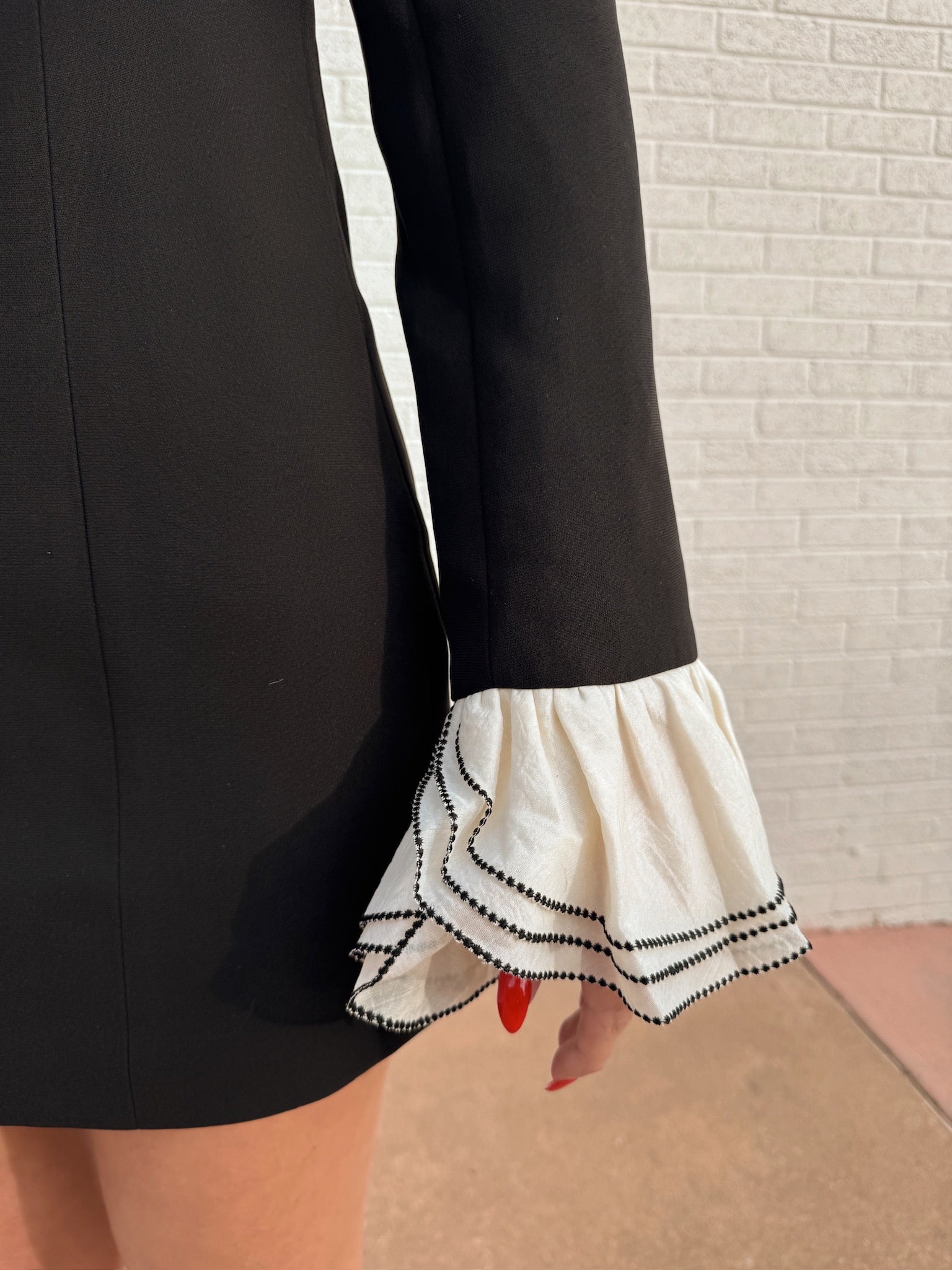 Endless Rose Ruffle Detailed Long Sleeve Mini