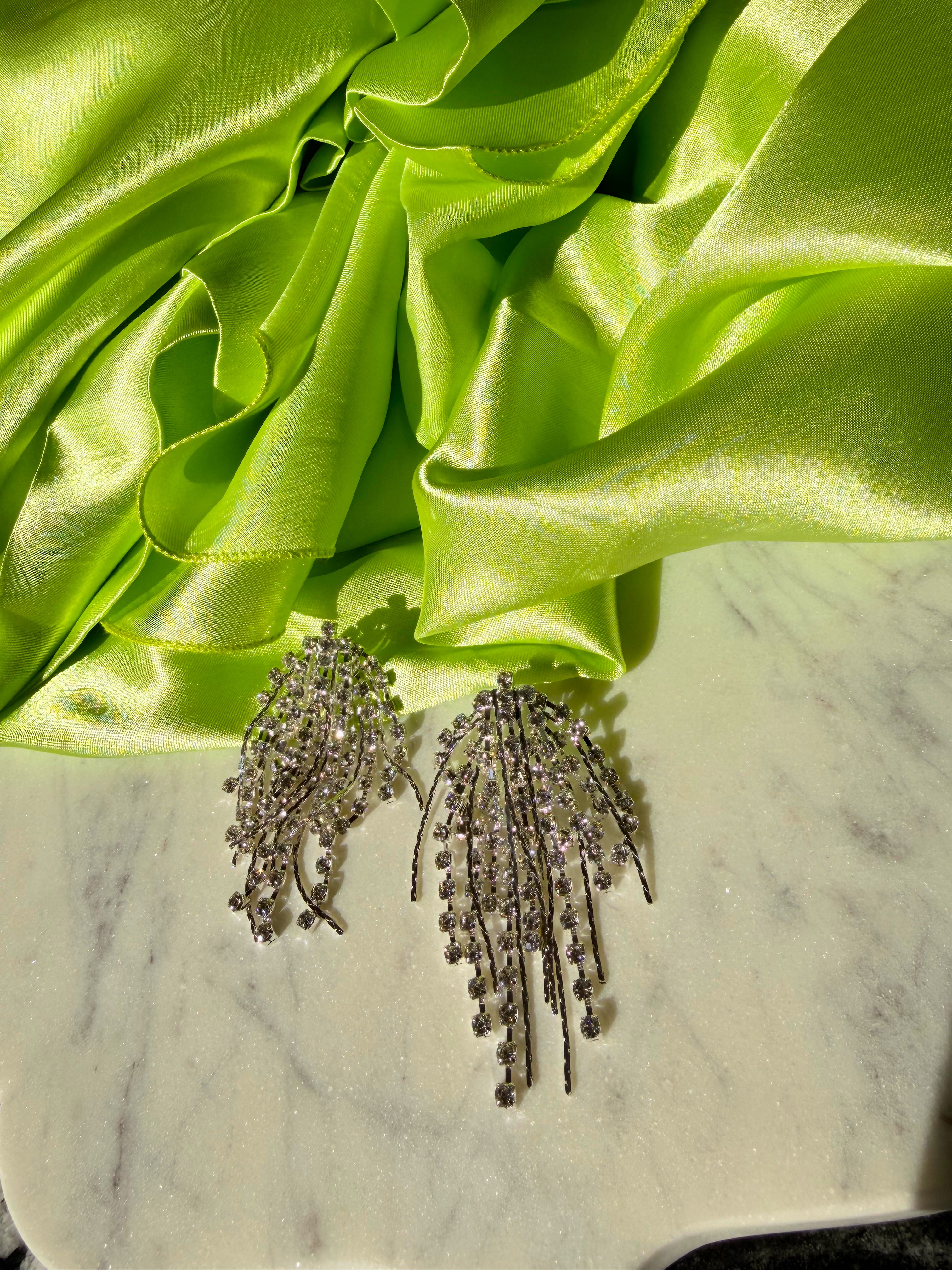 Rhinestone Tassel Earring