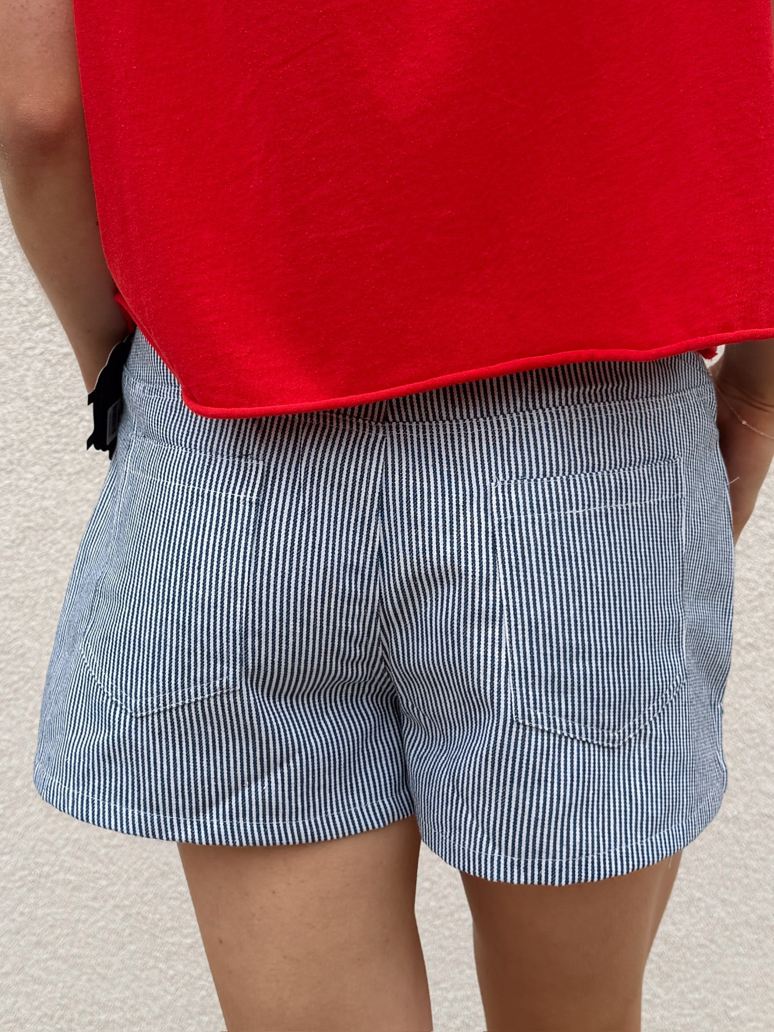 Navy Stripe Shorts