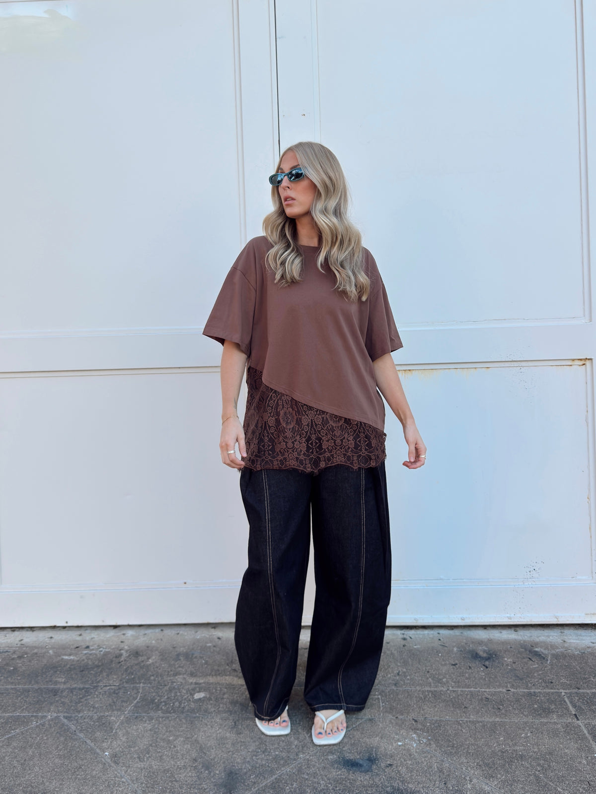 Riley Pleated Barrel Jean