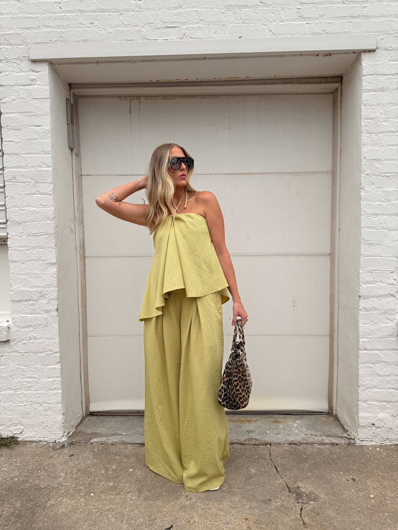 Bri Avocado Halter Top