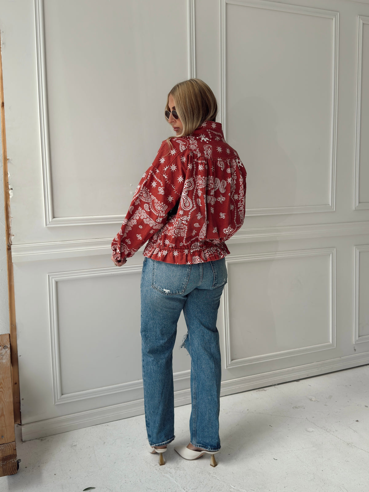Chloe Bandana Print Bomber Jacket
