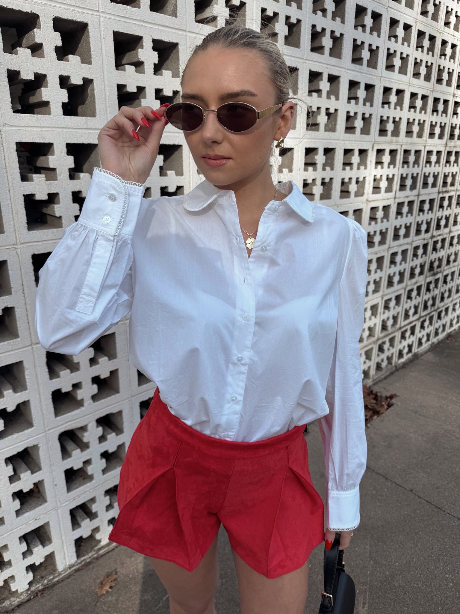 English Factory Lace Trim Shirt