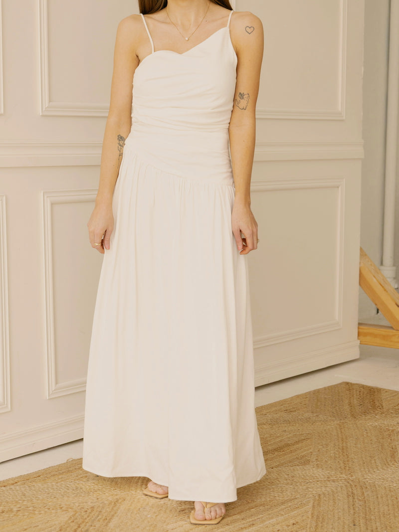 Alys Asymmetrical Ivory Maxi