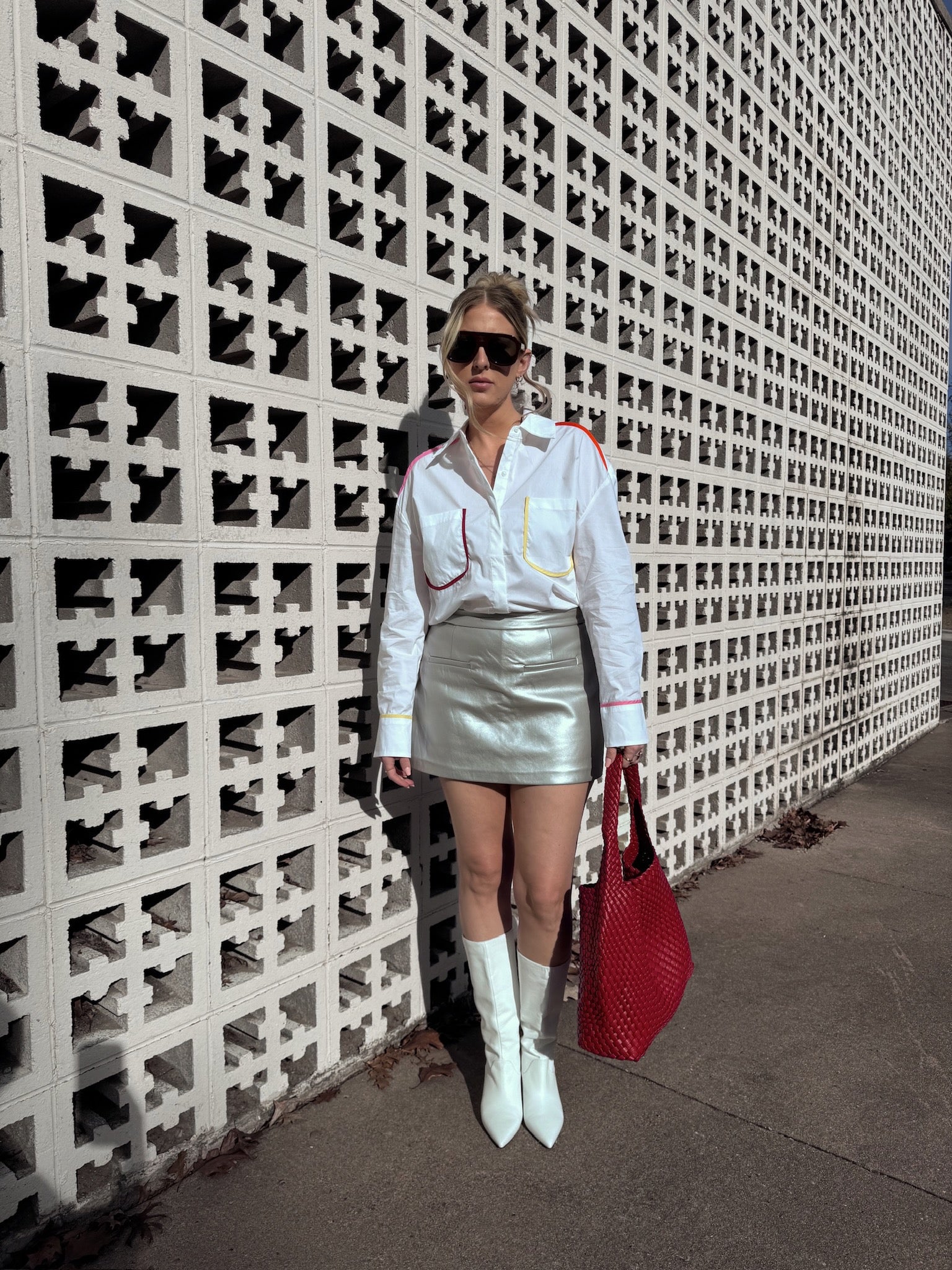 English Factory Flat Binding Detailed Shirt