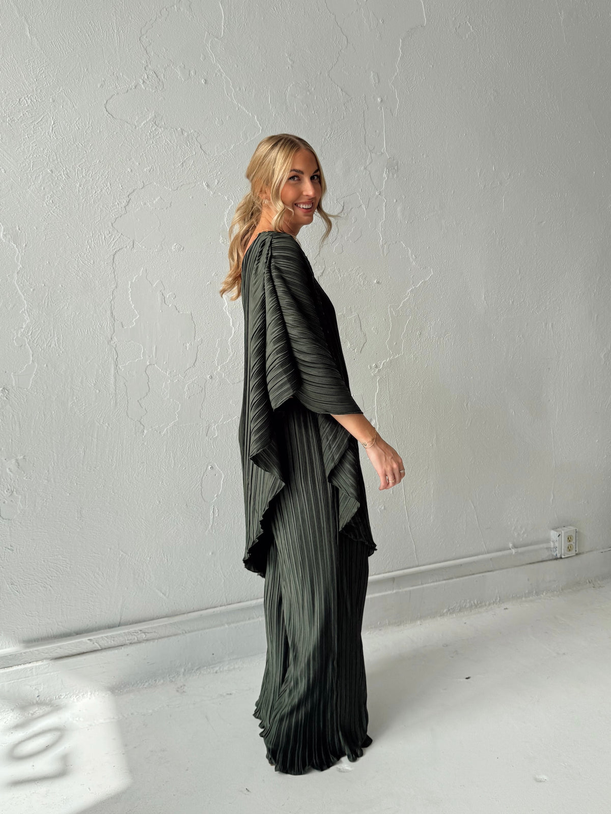 Iris Pleated Two Piece Set