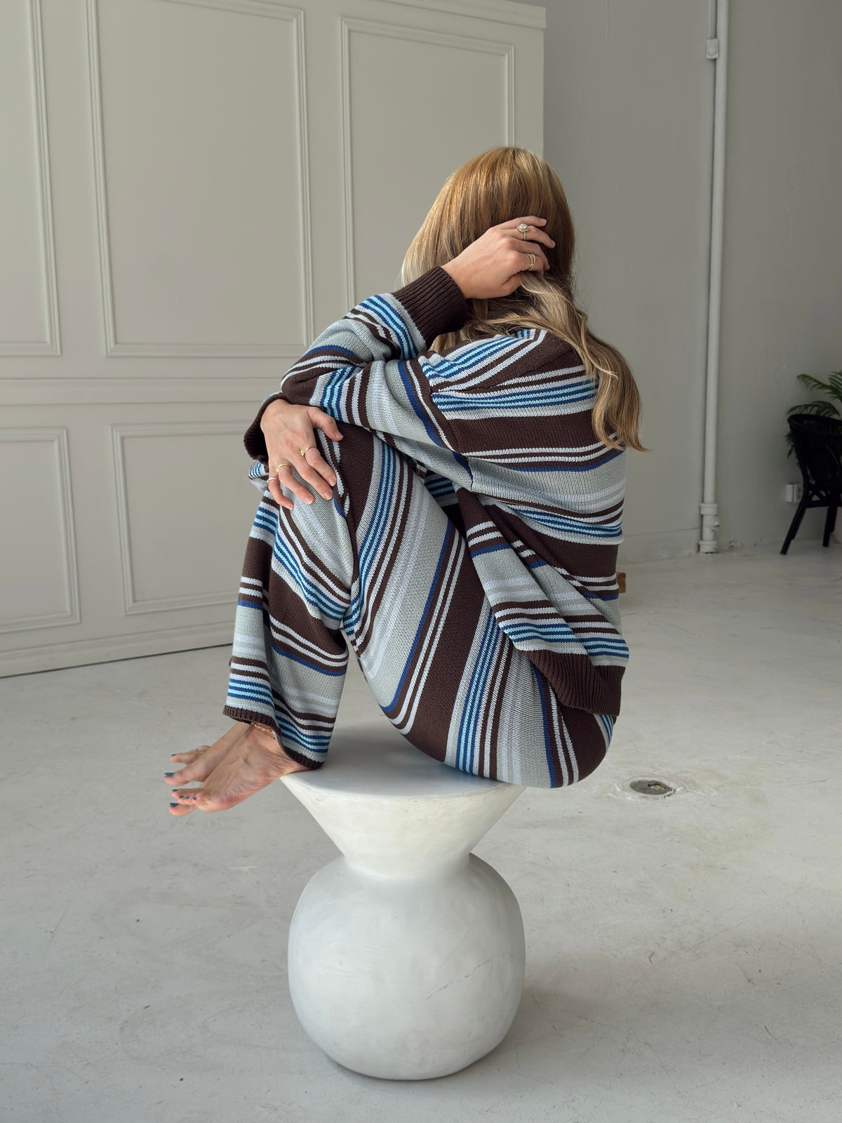 Jenna Multi Stripe Sweater Set