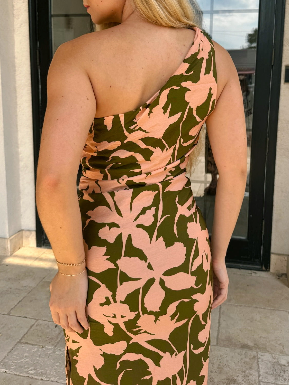 Falling For You One Shoulder Dress