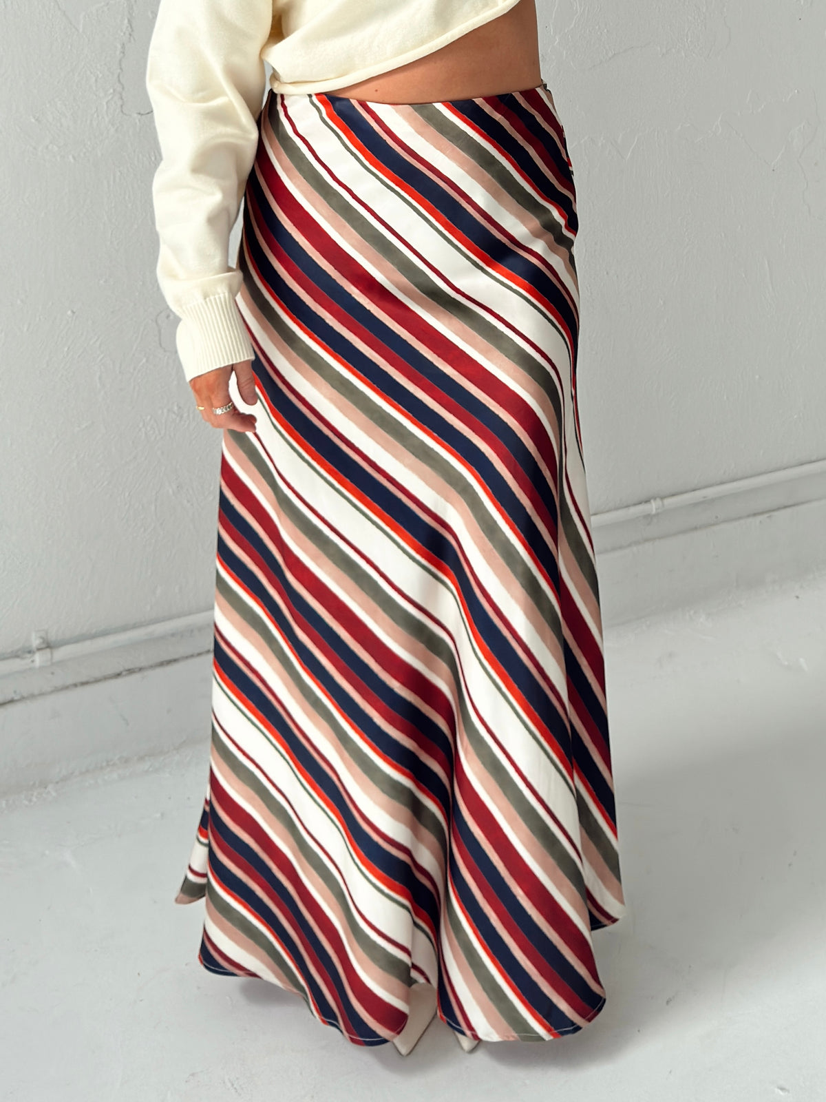 Pre-Order Dani Diagonal Stripe Maxi Skirt (restock eta 10/19)