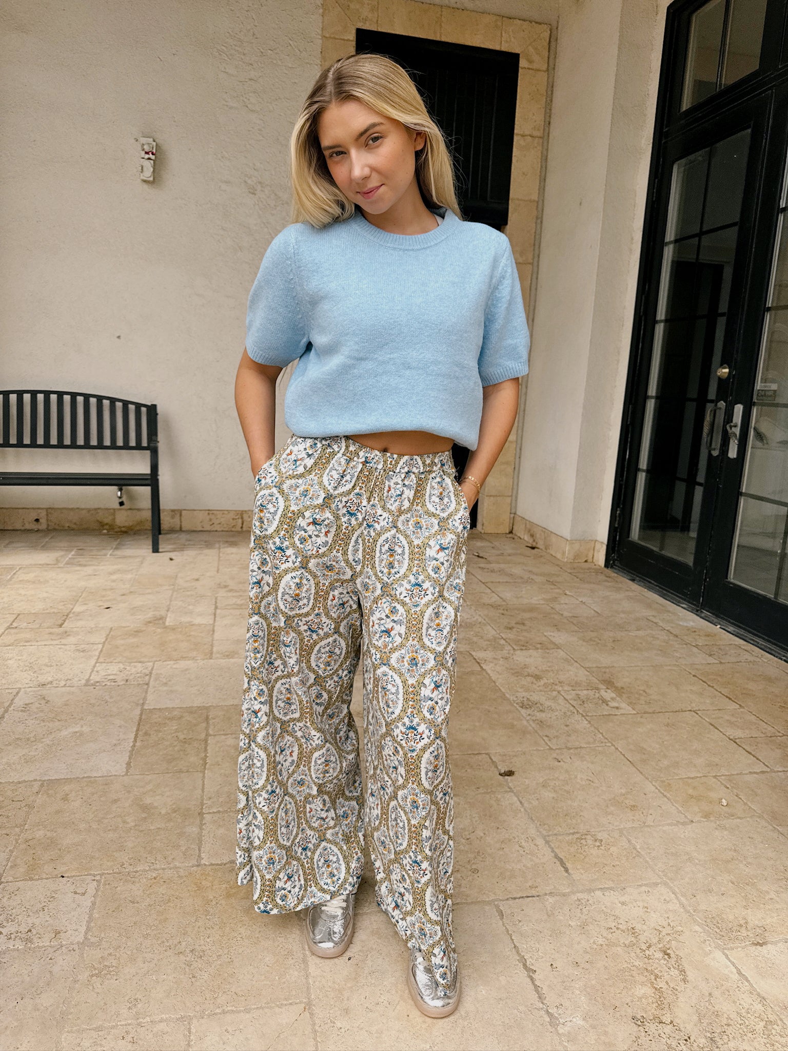 Elevated Essential Sweater Top - Slate Blue