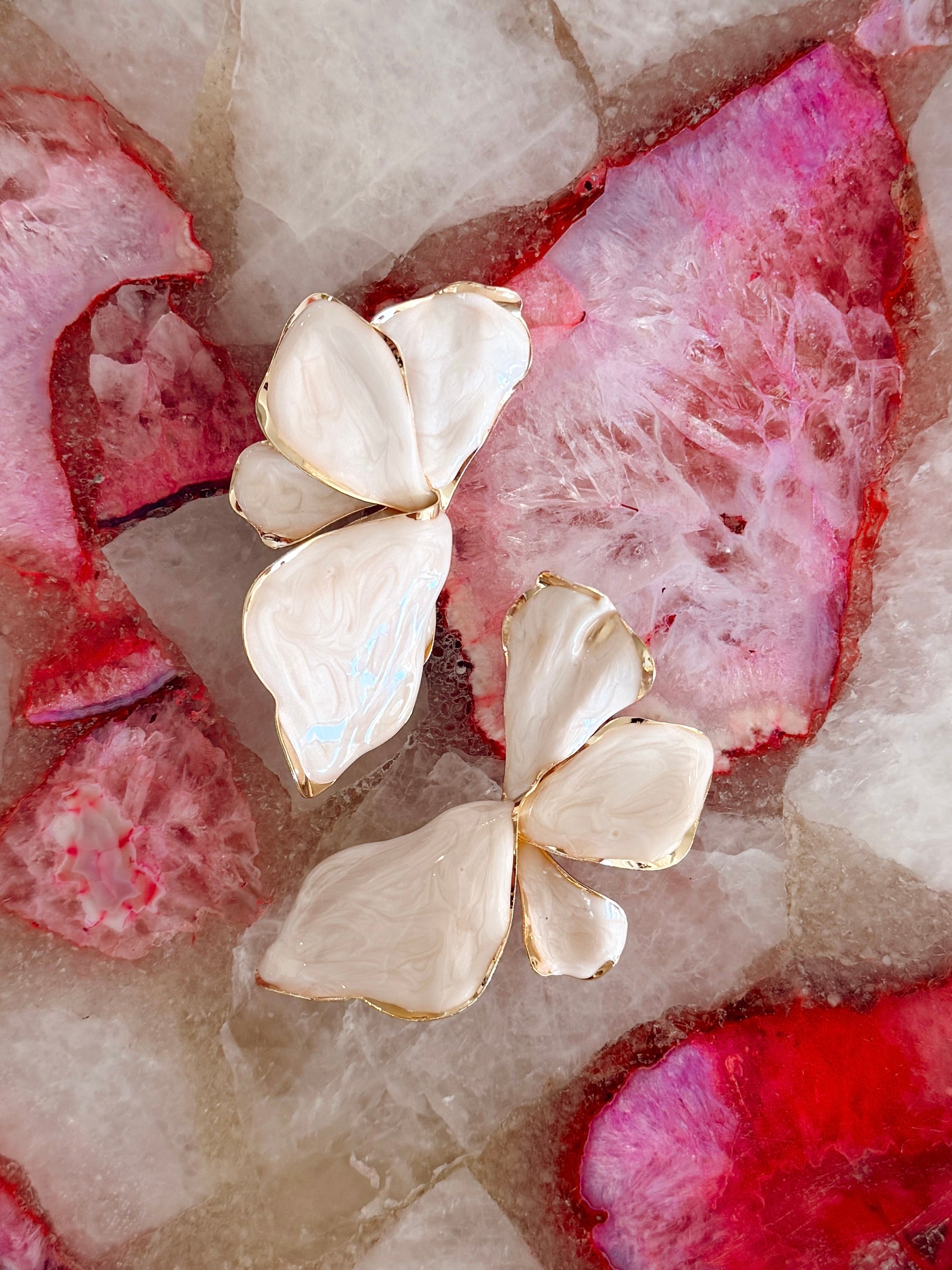 Pearl Petal Earrings
