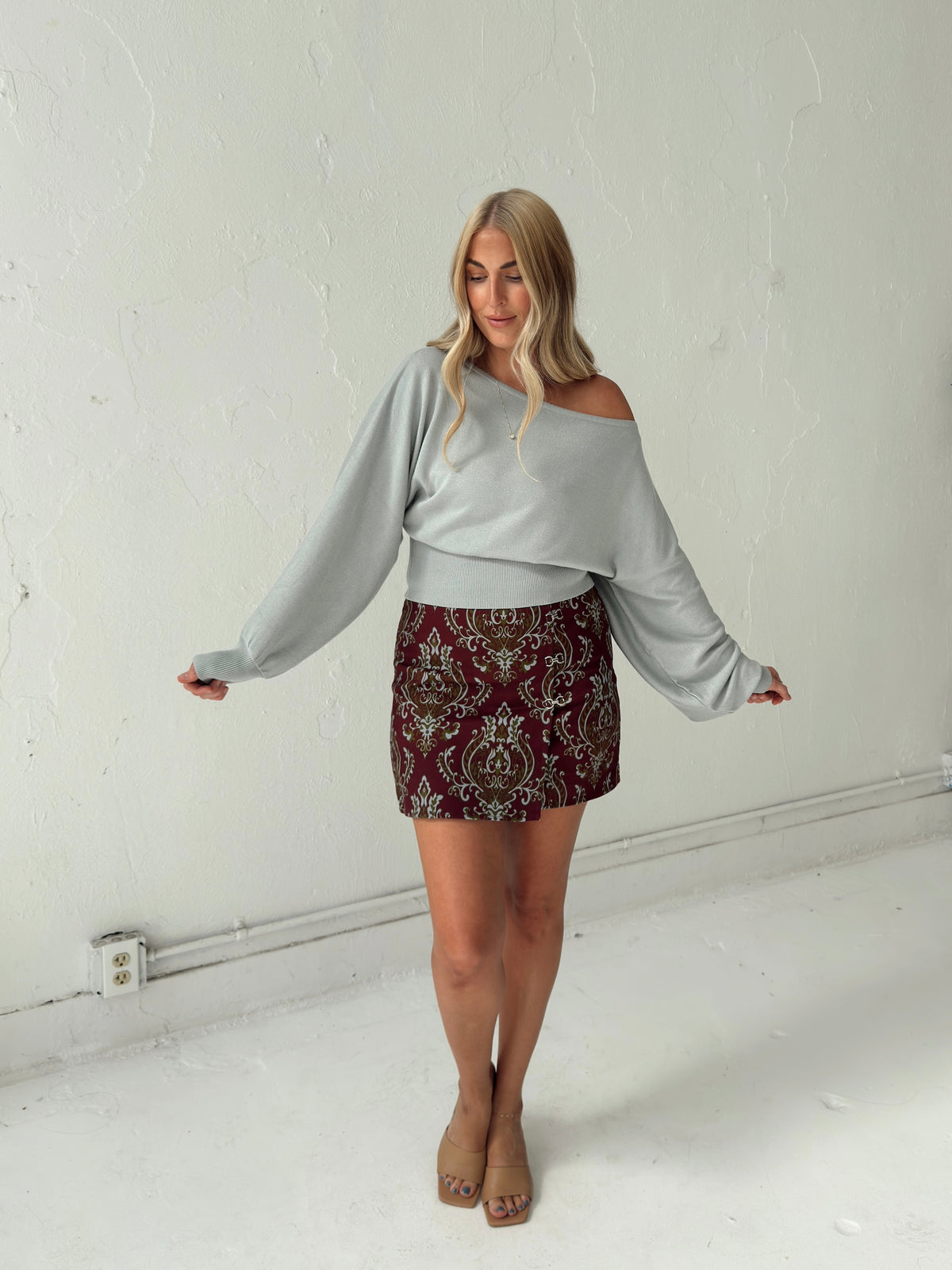 Sage Dolman Sweater Top