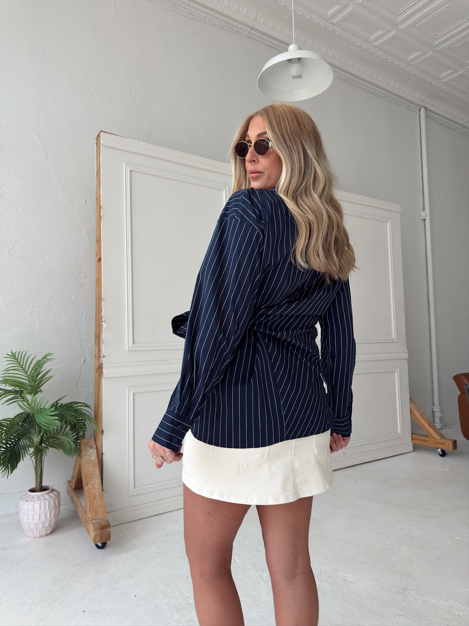 Beck Asymmetrical Tie Waist Top