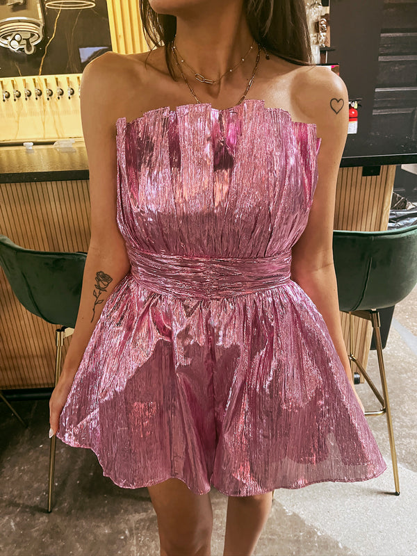 Steal The Show Metallic Romper
