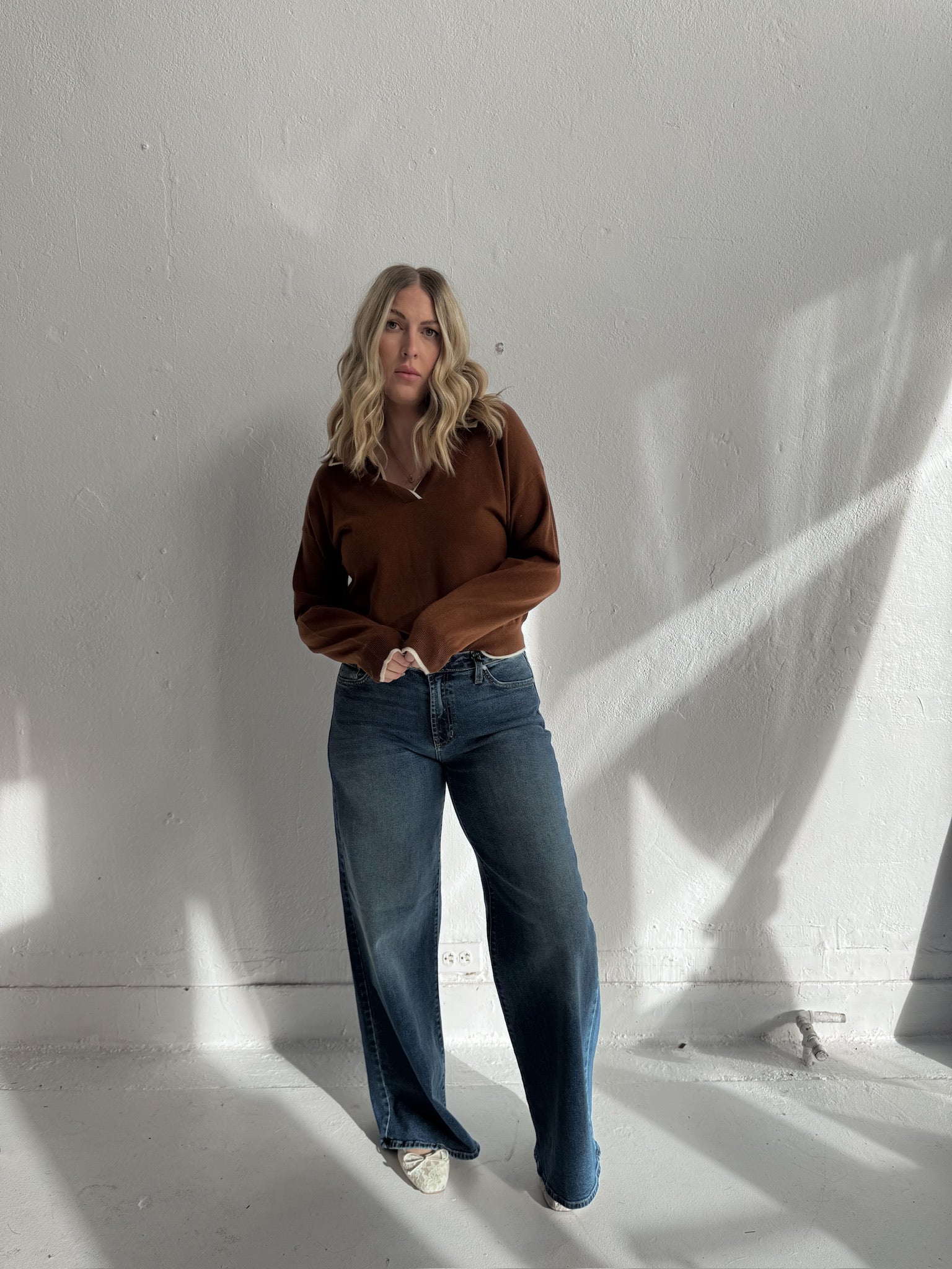 Frnch Triolet Marron Glace Sweater