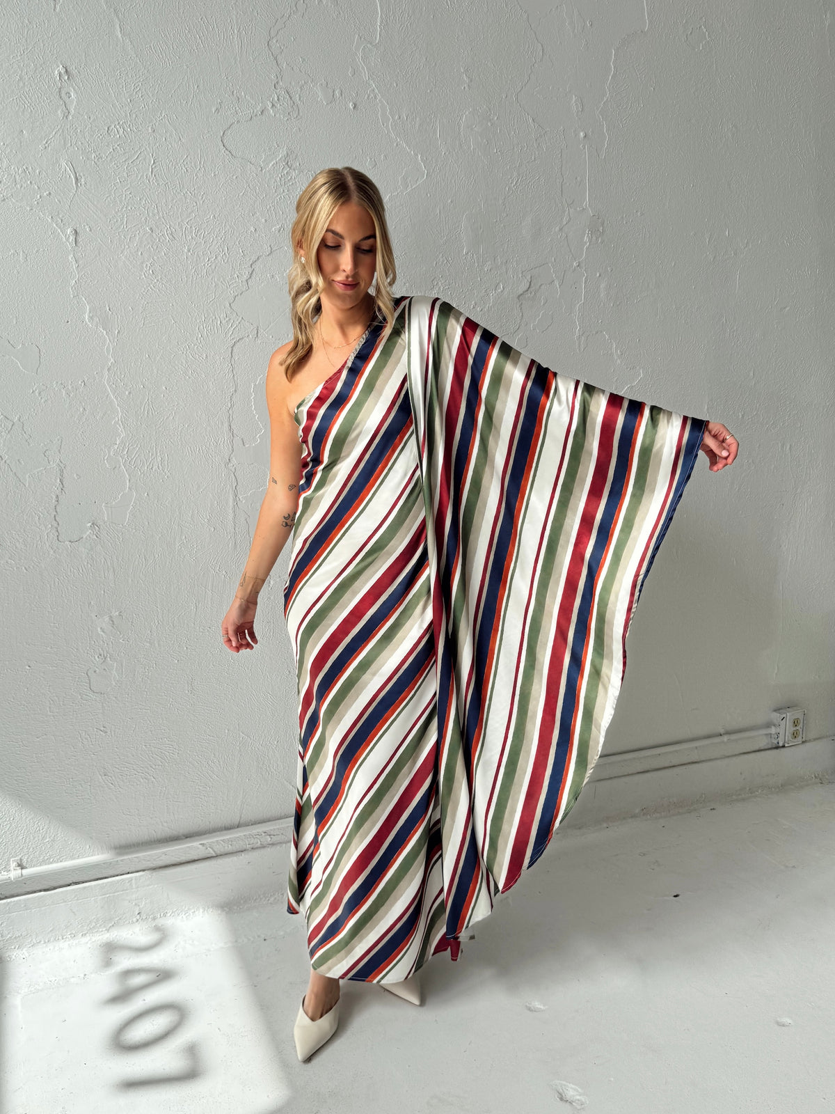 Dani Diagonal Caftan Maxi Dress
