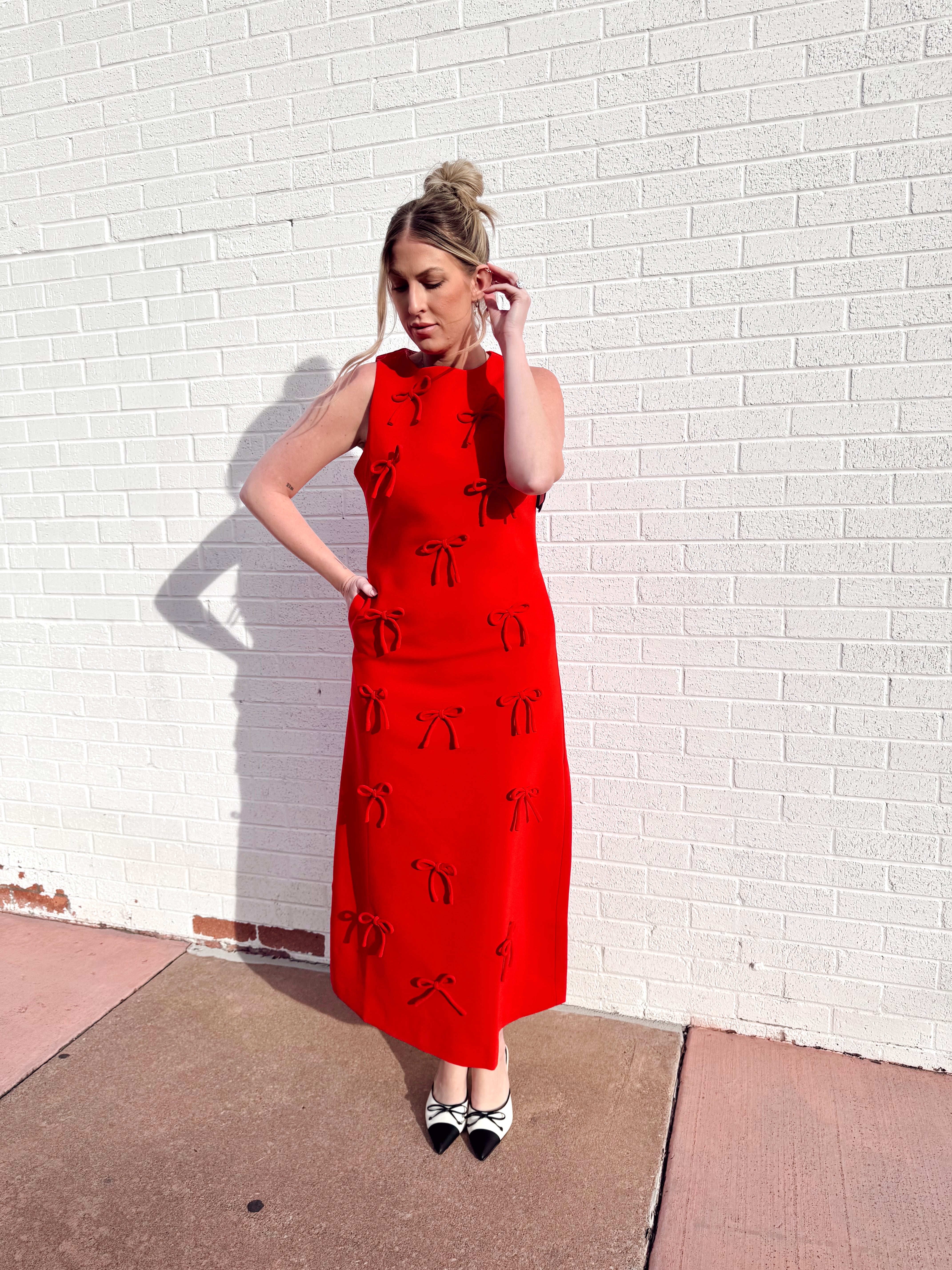 English Factory Bow Detailed Midi Dress