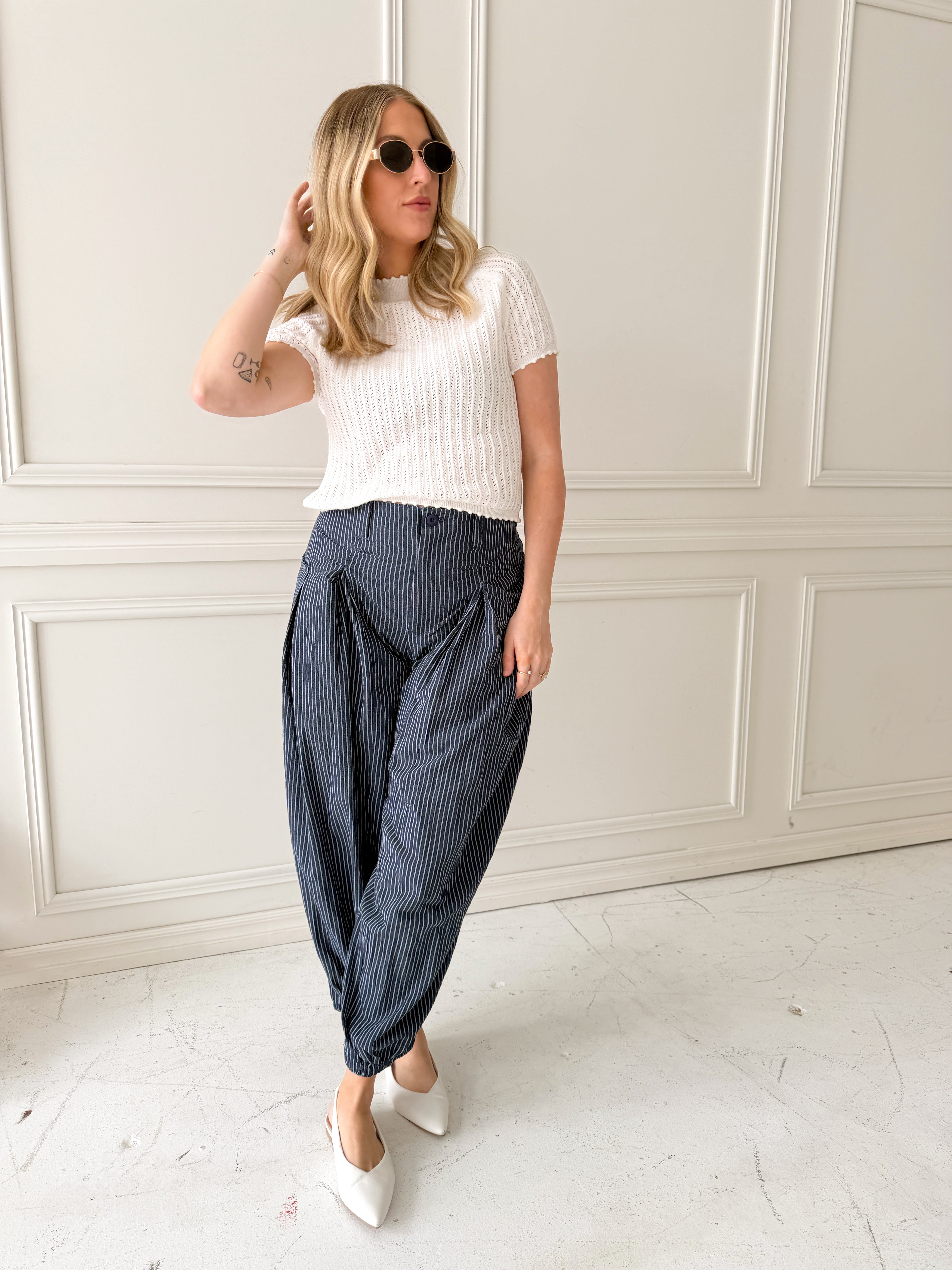 Sidney Stripe Balloon Pant