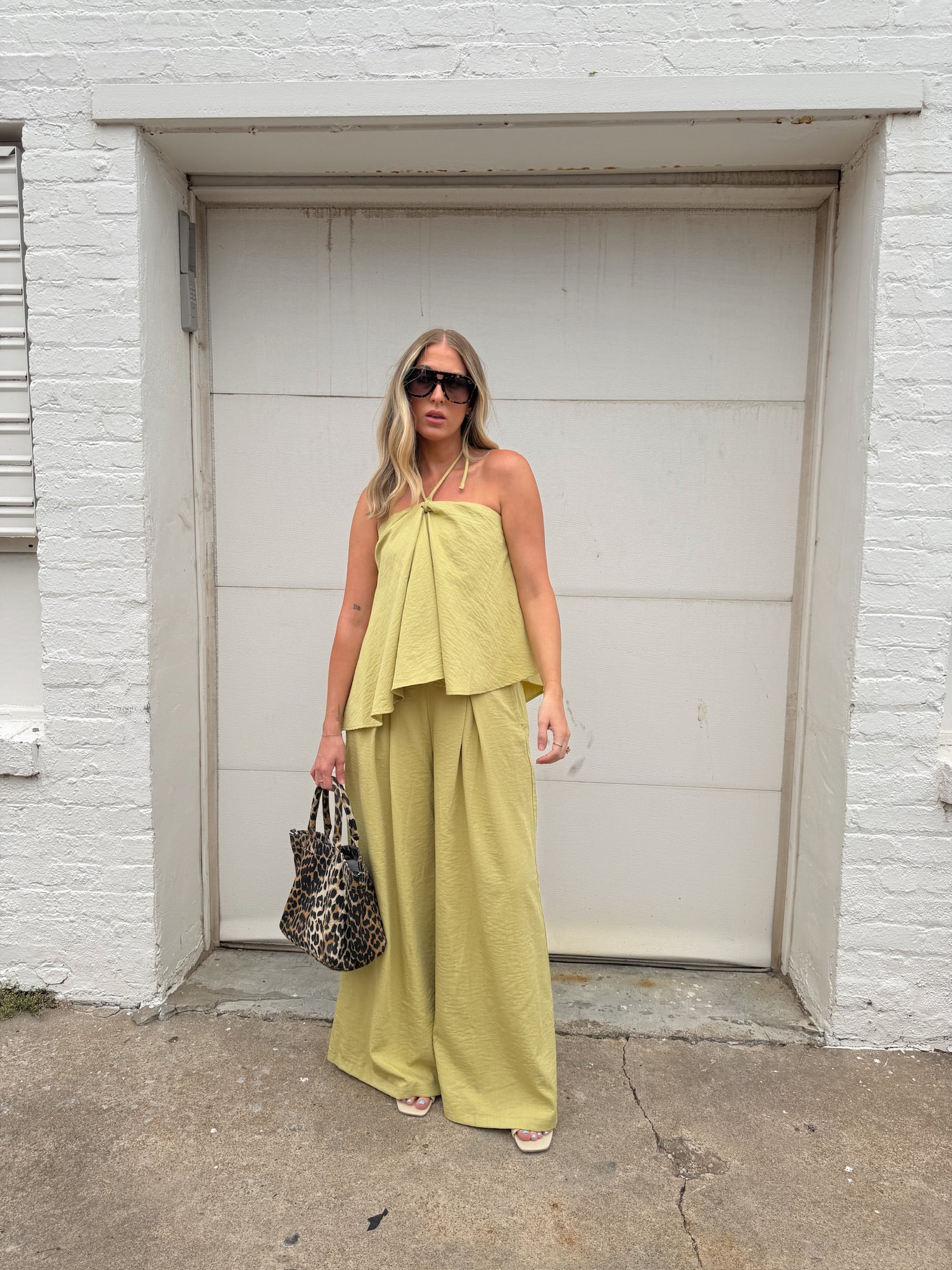 Bri Avocado Halter Top