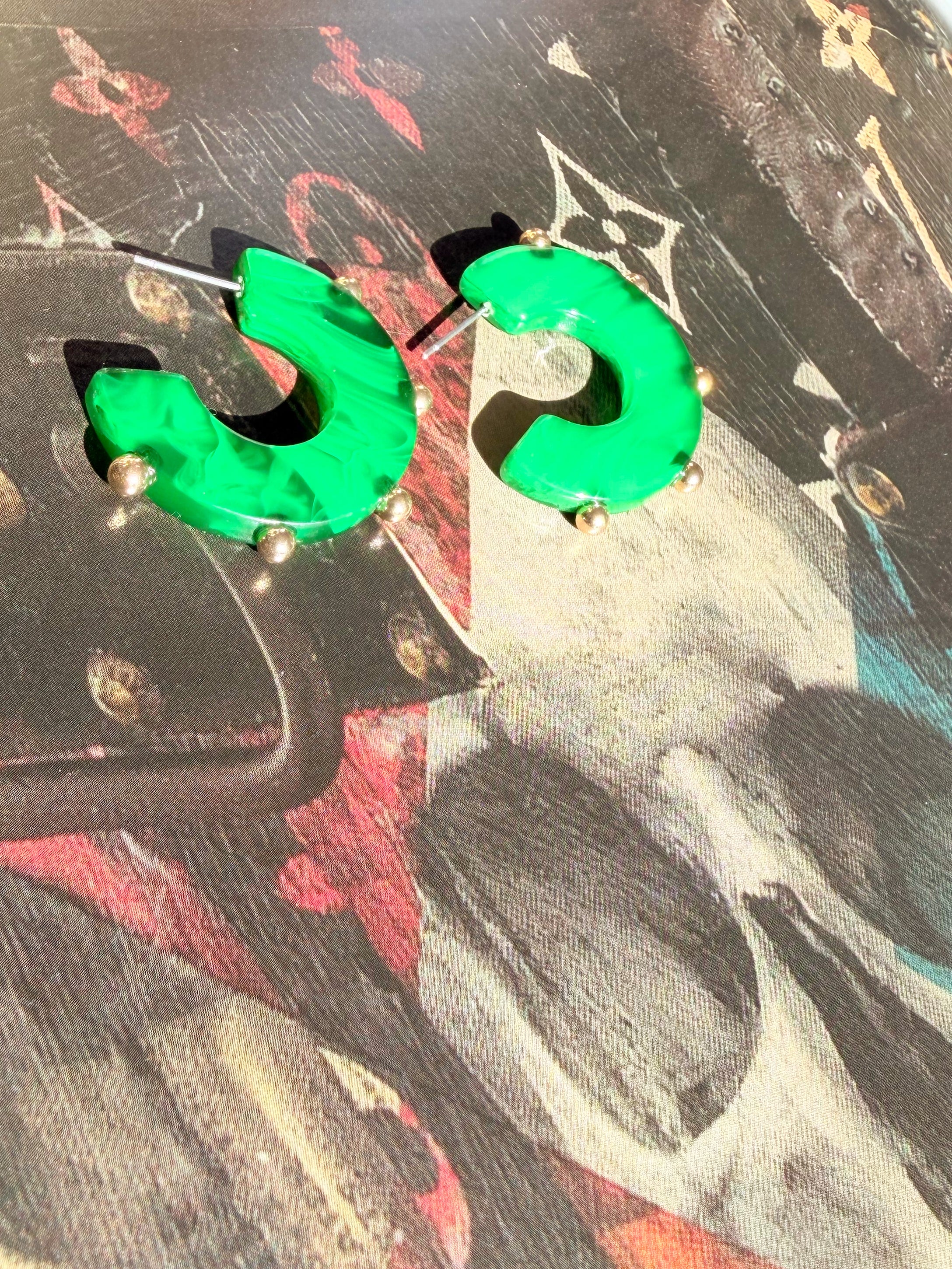 Acetate Hoop Earrings