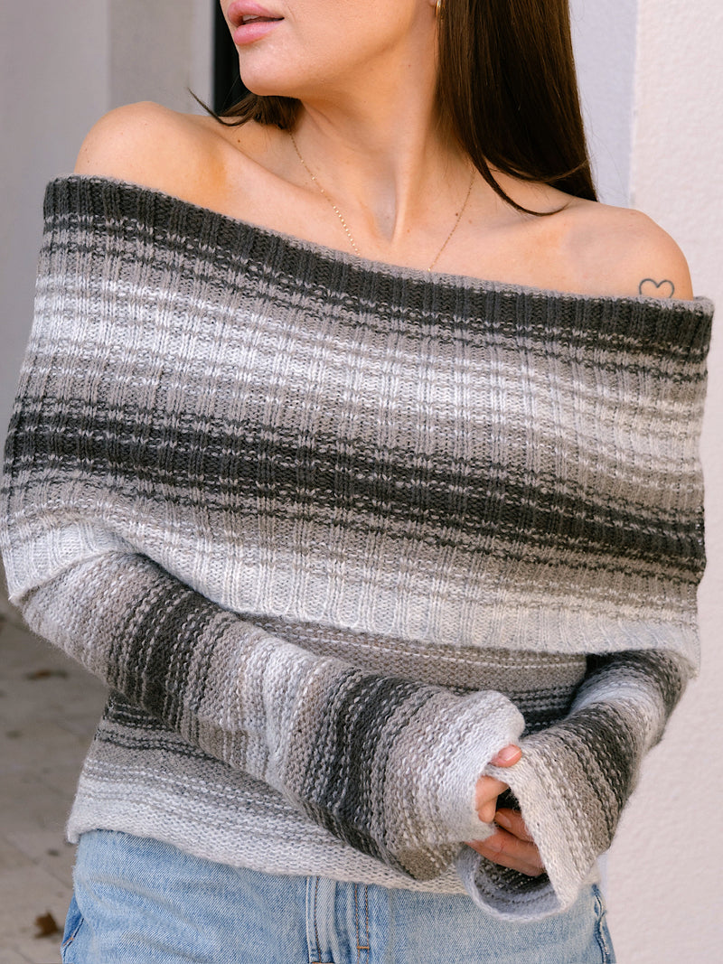 Gayle Gradient Sweater Top