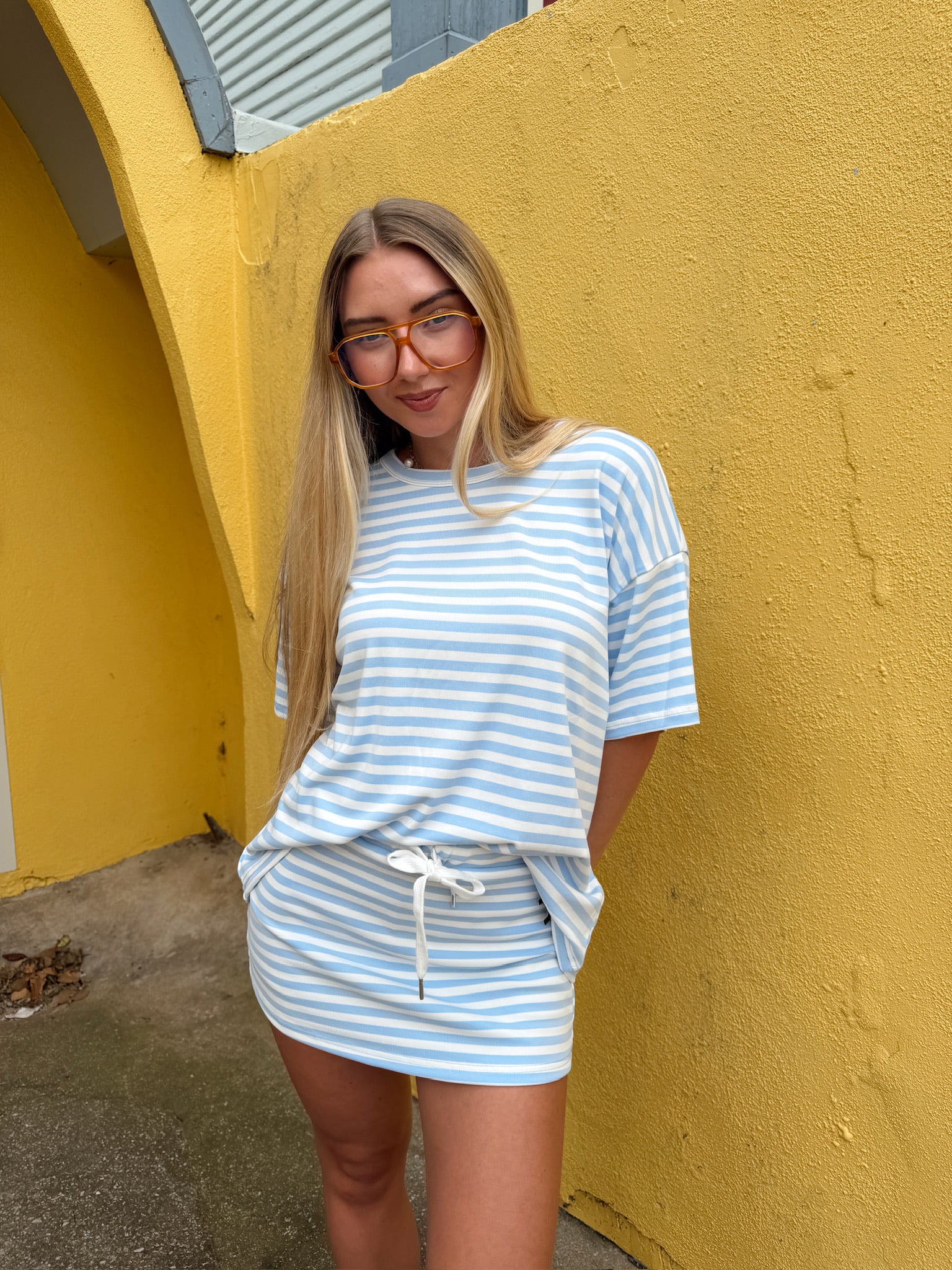 Weekender Stripe Top - Light Blue