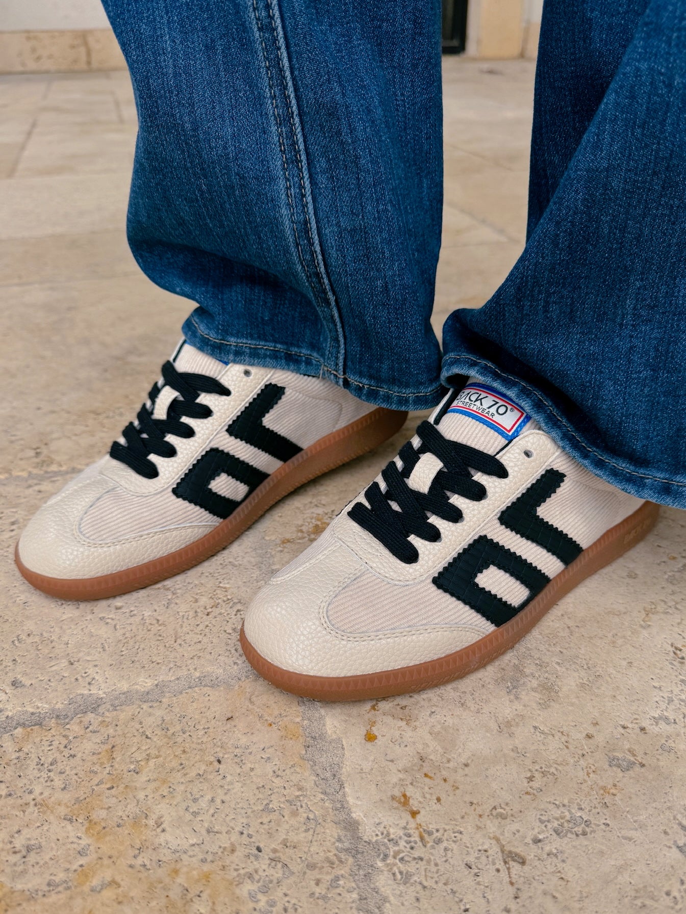 Back 70 Cloud F Sneaker - Cream Black