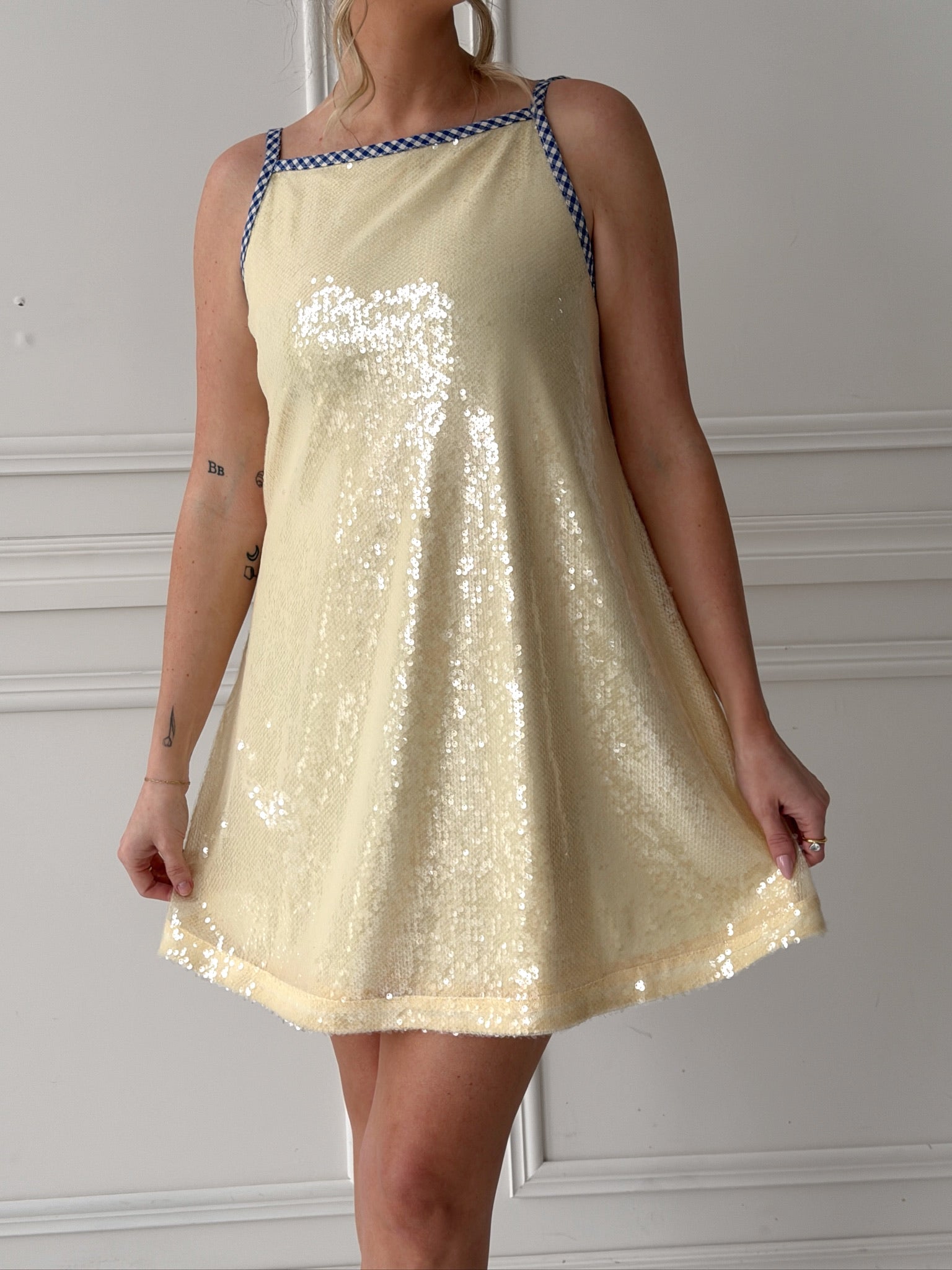 Frnch Trancoso Dress in Jaune Pale Japle