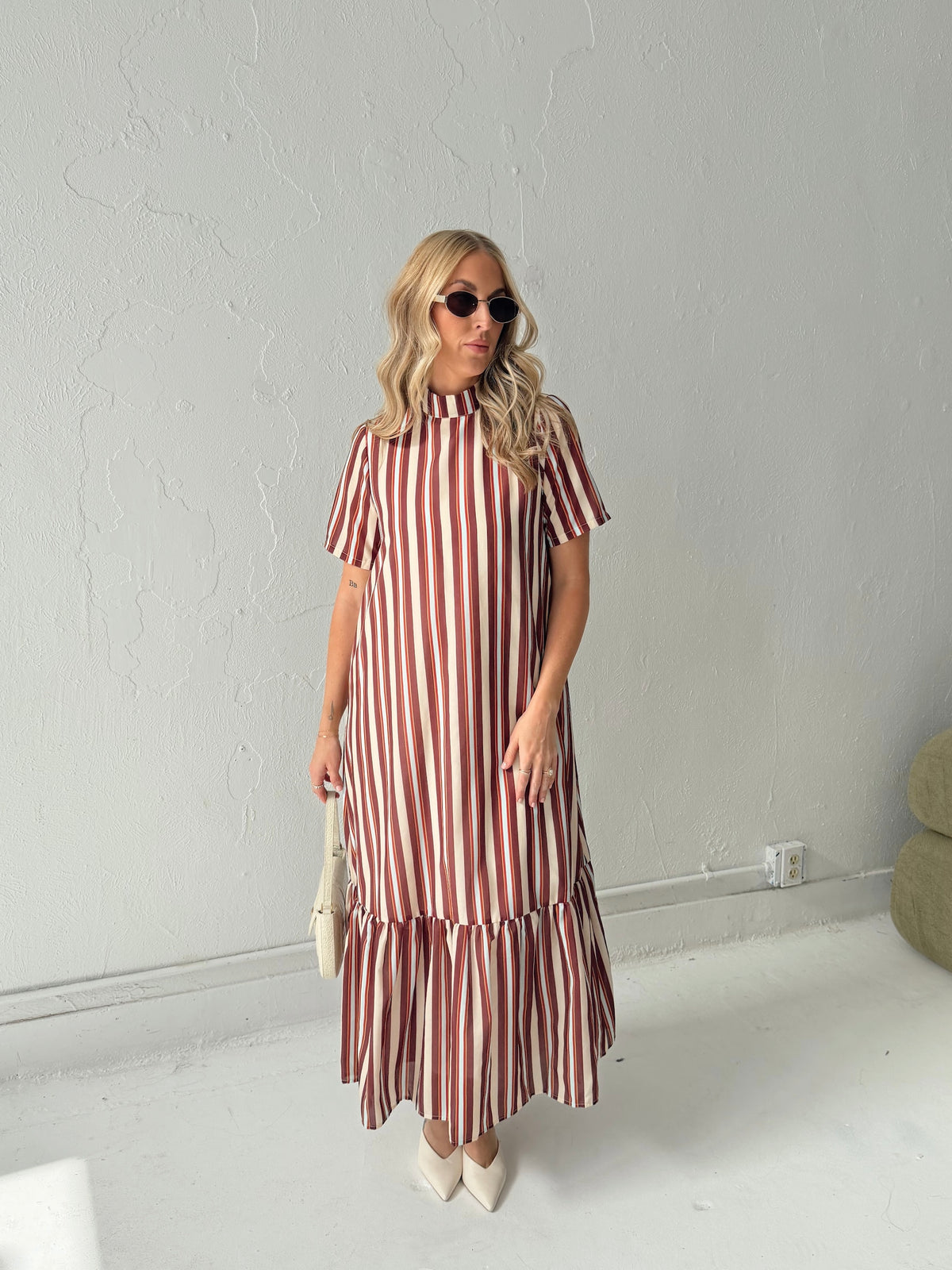 Parker Striped Tie Back Maxi Dress