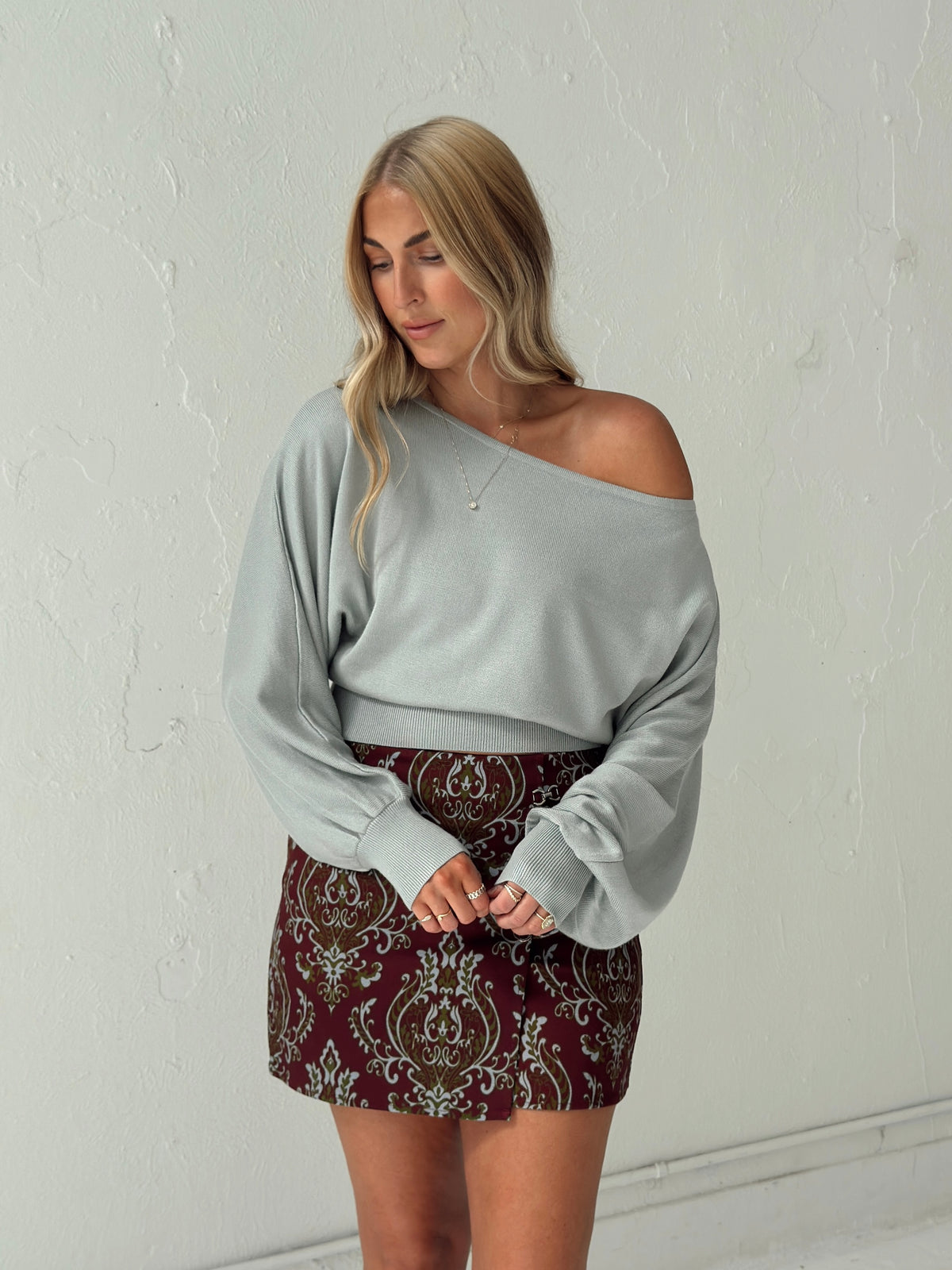 Sage Dolman Sweater Top