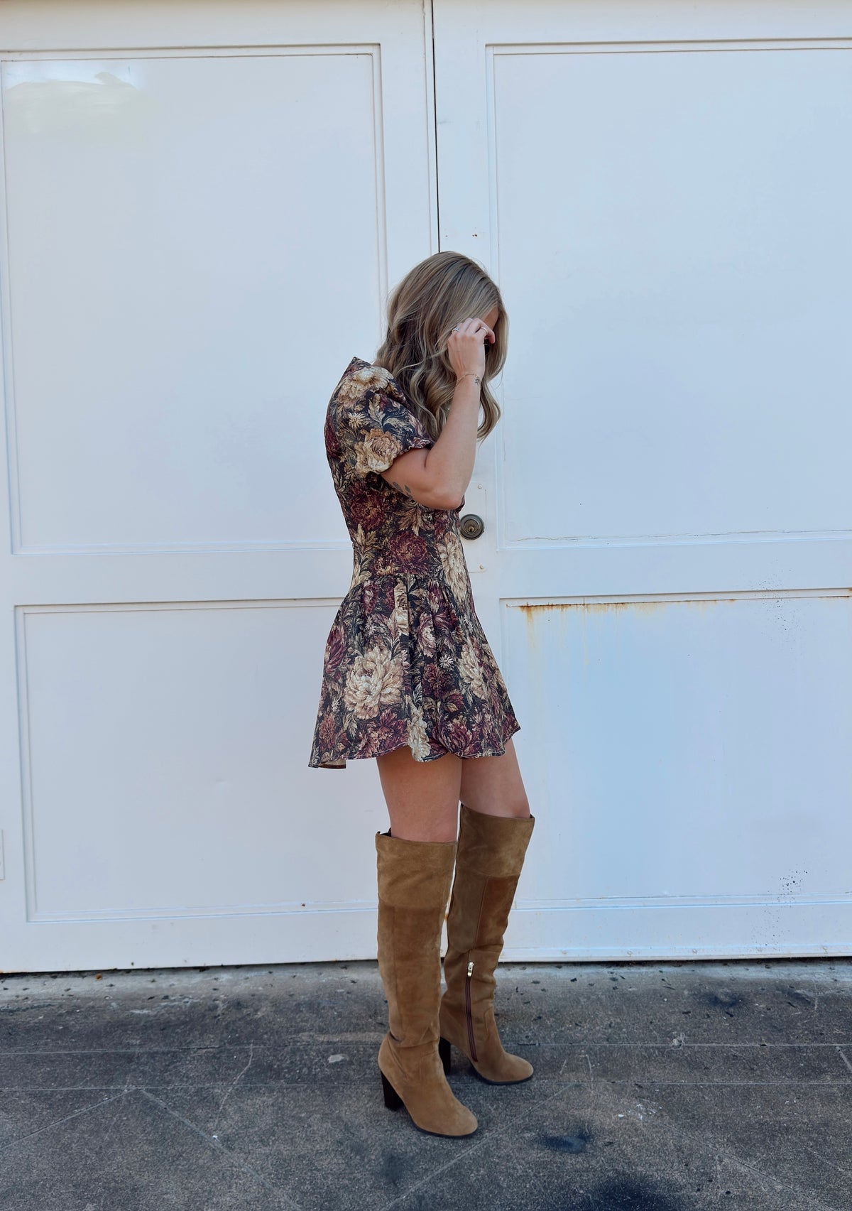 Anna Vintage Floral Mini Dress