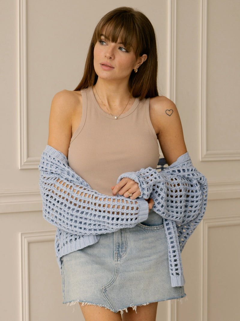 Sweet Summer Cardigan - Powder Blue