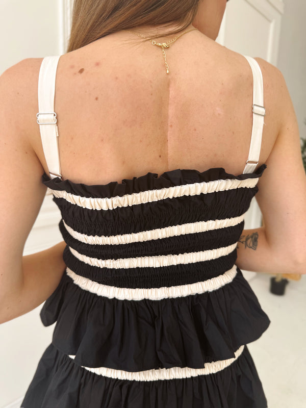Contrast Black & White Cami Top