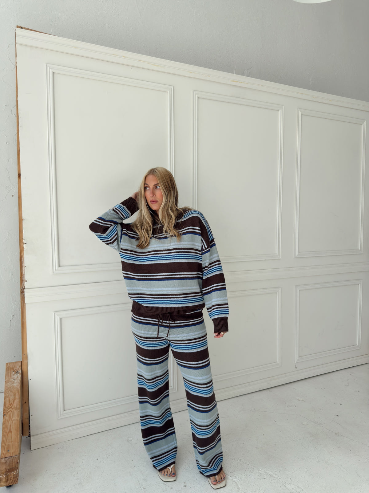 Jenna Multi Stripe Sweater Set