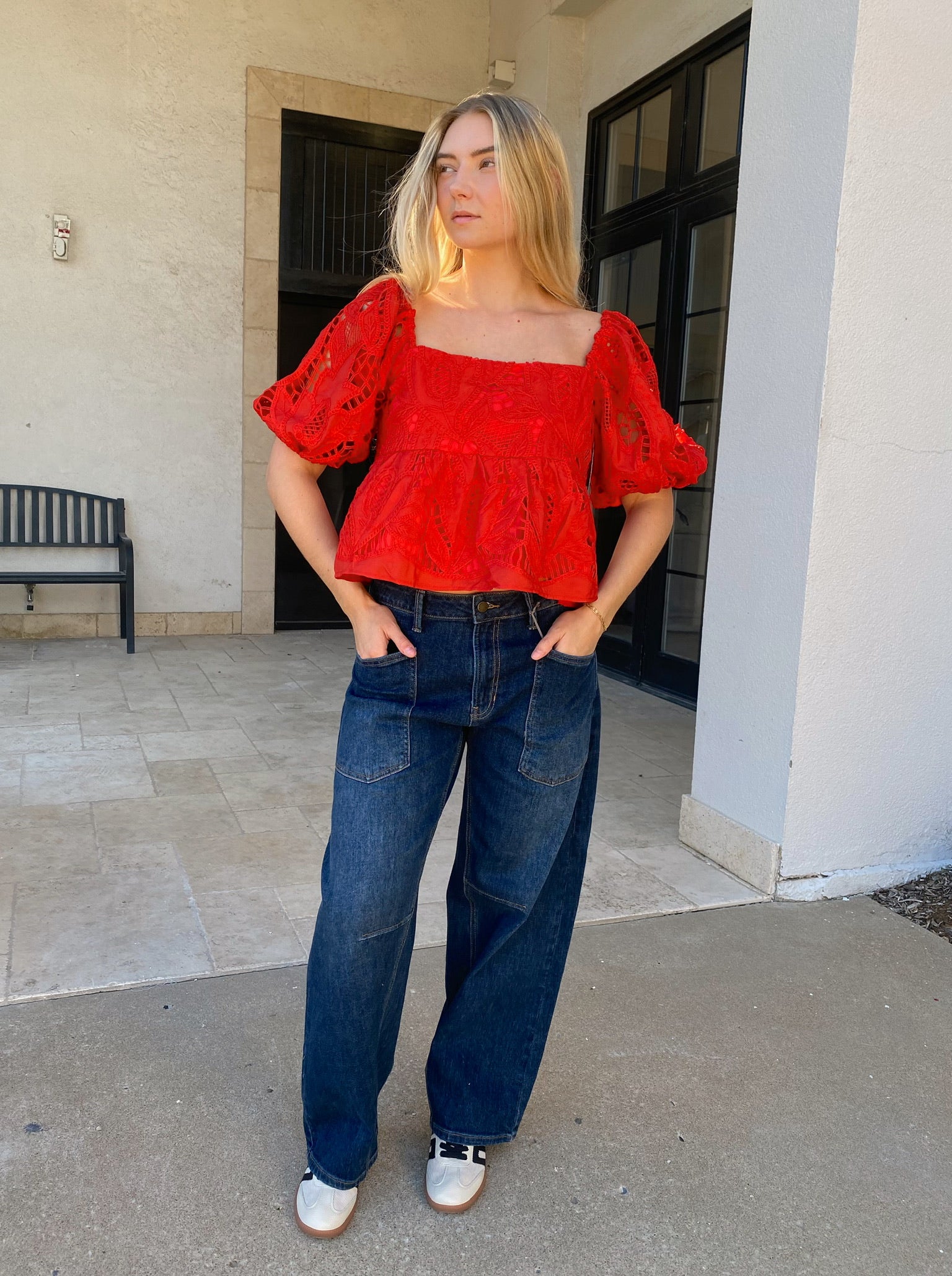 dRA Gemma Top - Romance Red